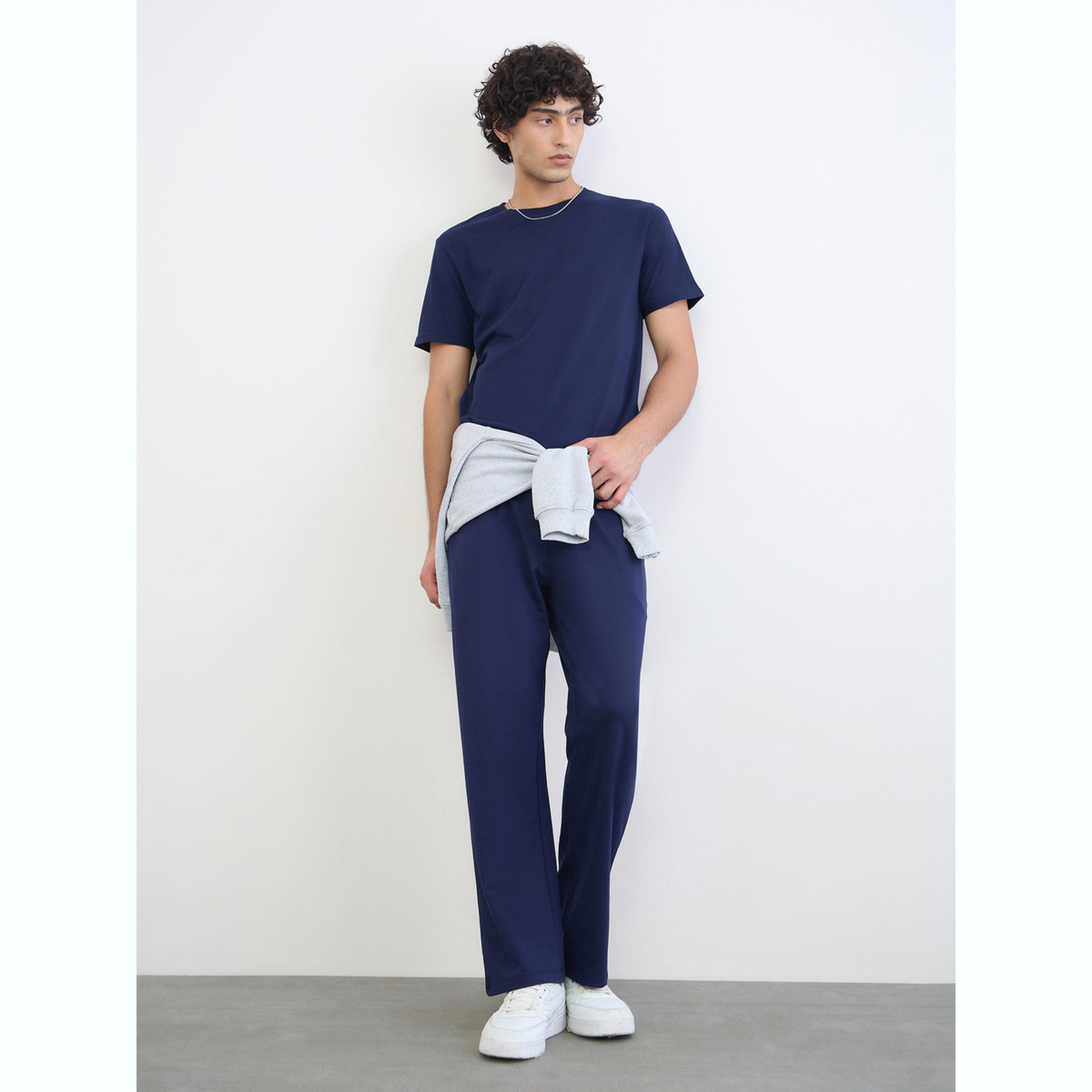 جوغر بأرجل بقصة مستقيمة بمزيج القطن وبرباط-men-clothing-bottoms-joggers-image-2