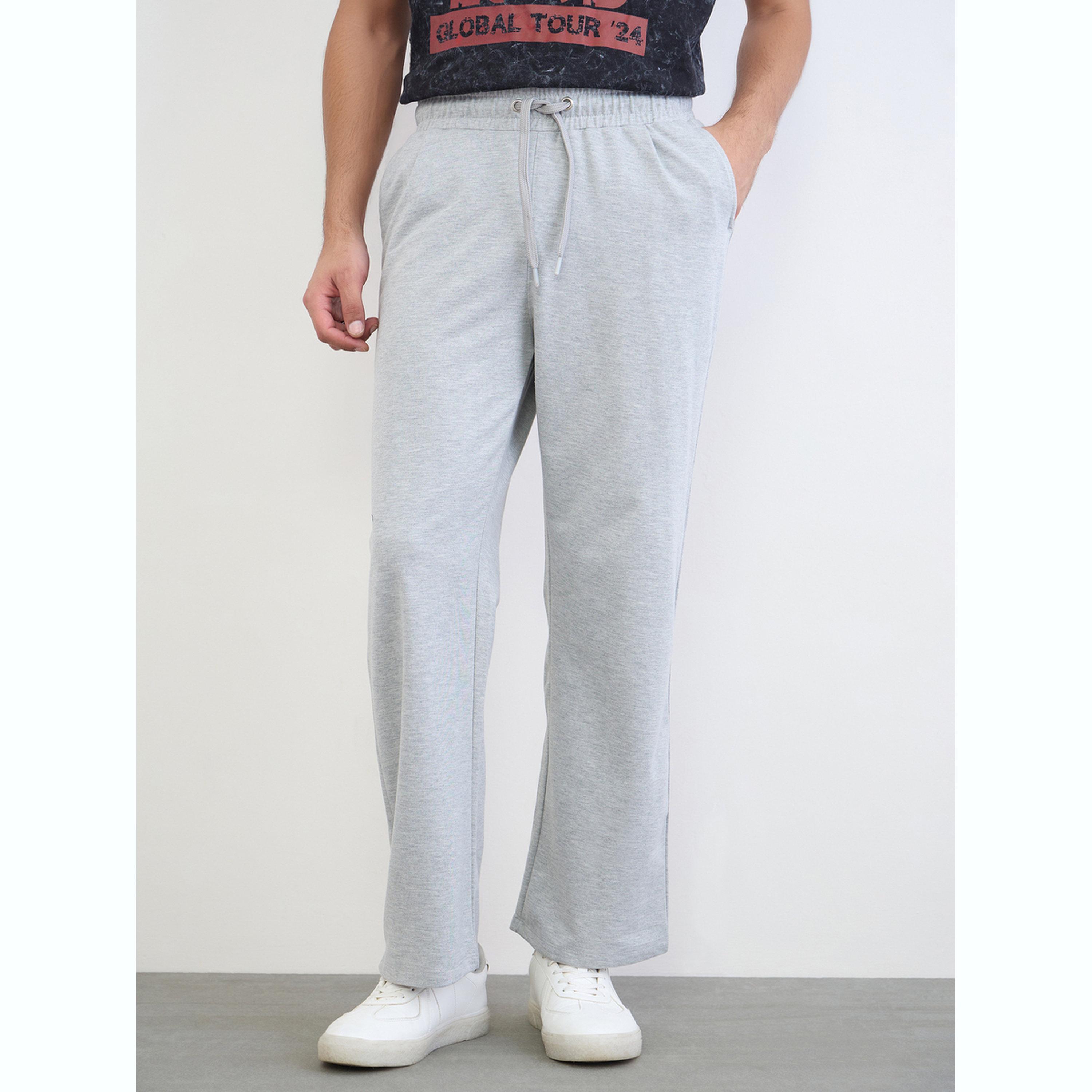 جوغر بأرجل بقصة مستقيمة بمزيج القطن وبرباط-men-clothing-bottoms-joggers-image-1