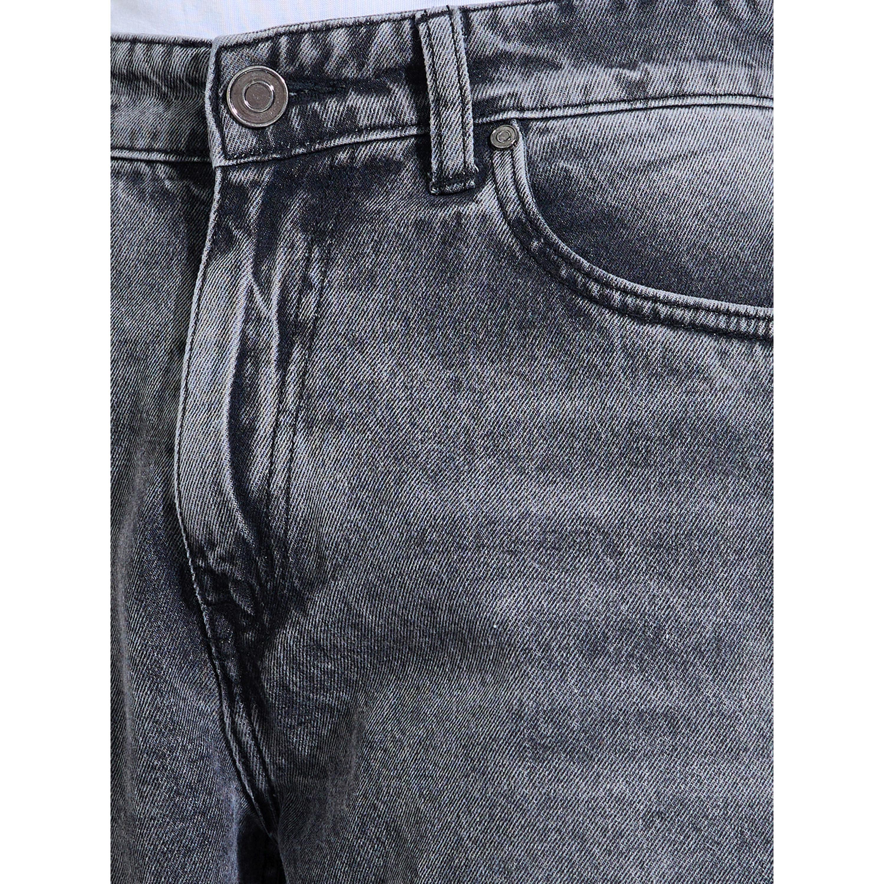 Styli Black Mid Washed Relaxed Fit Denim Jeans-men-clothing-jeans-image-3