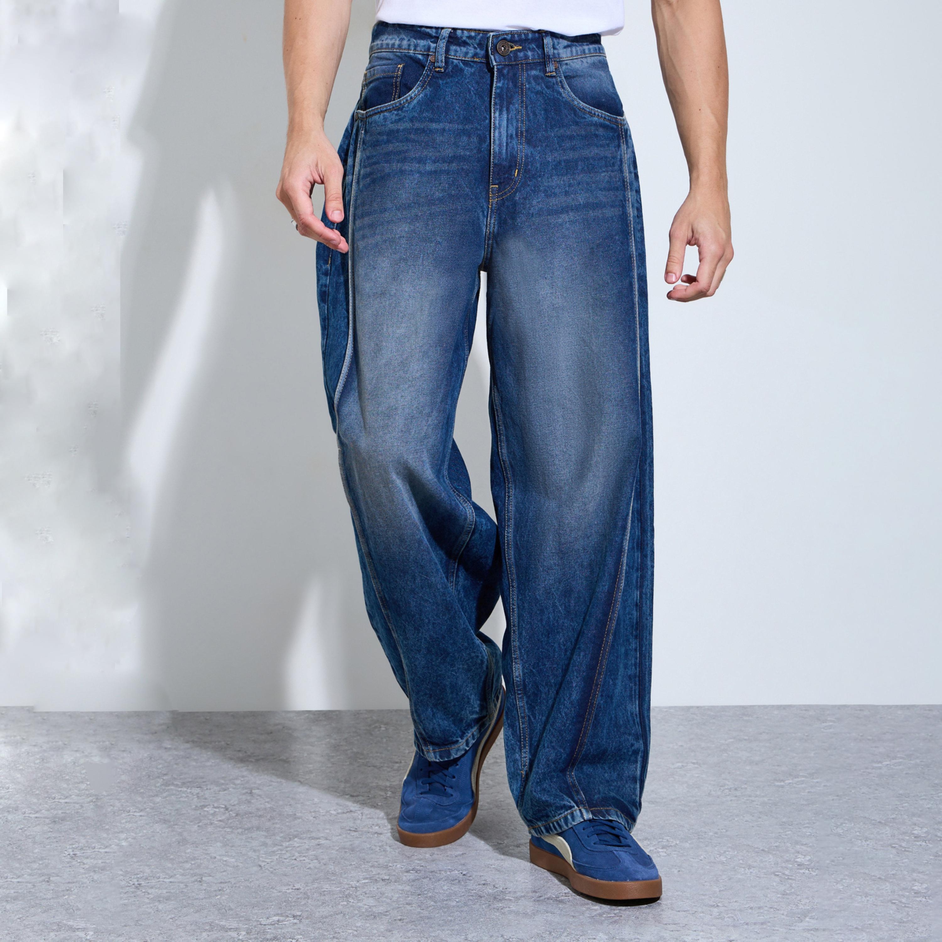 بنطال جينز باغي بتصميم ألواح للرجال-men-clothing-bottoms-jeans-image-1