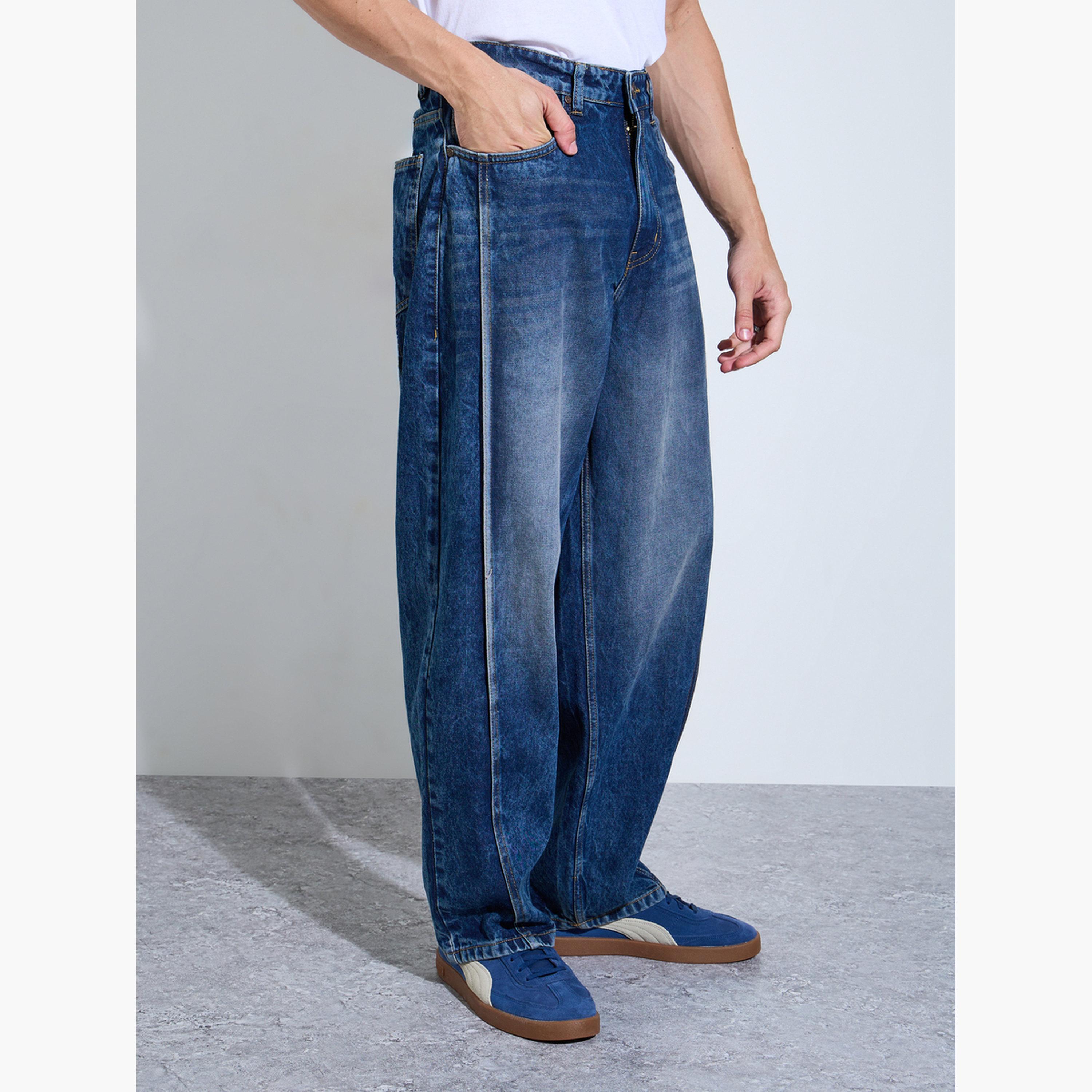 بنطال جينز باغي بتصميم ألواح للرجال-men-clothing-bottoms-jeans-image-4