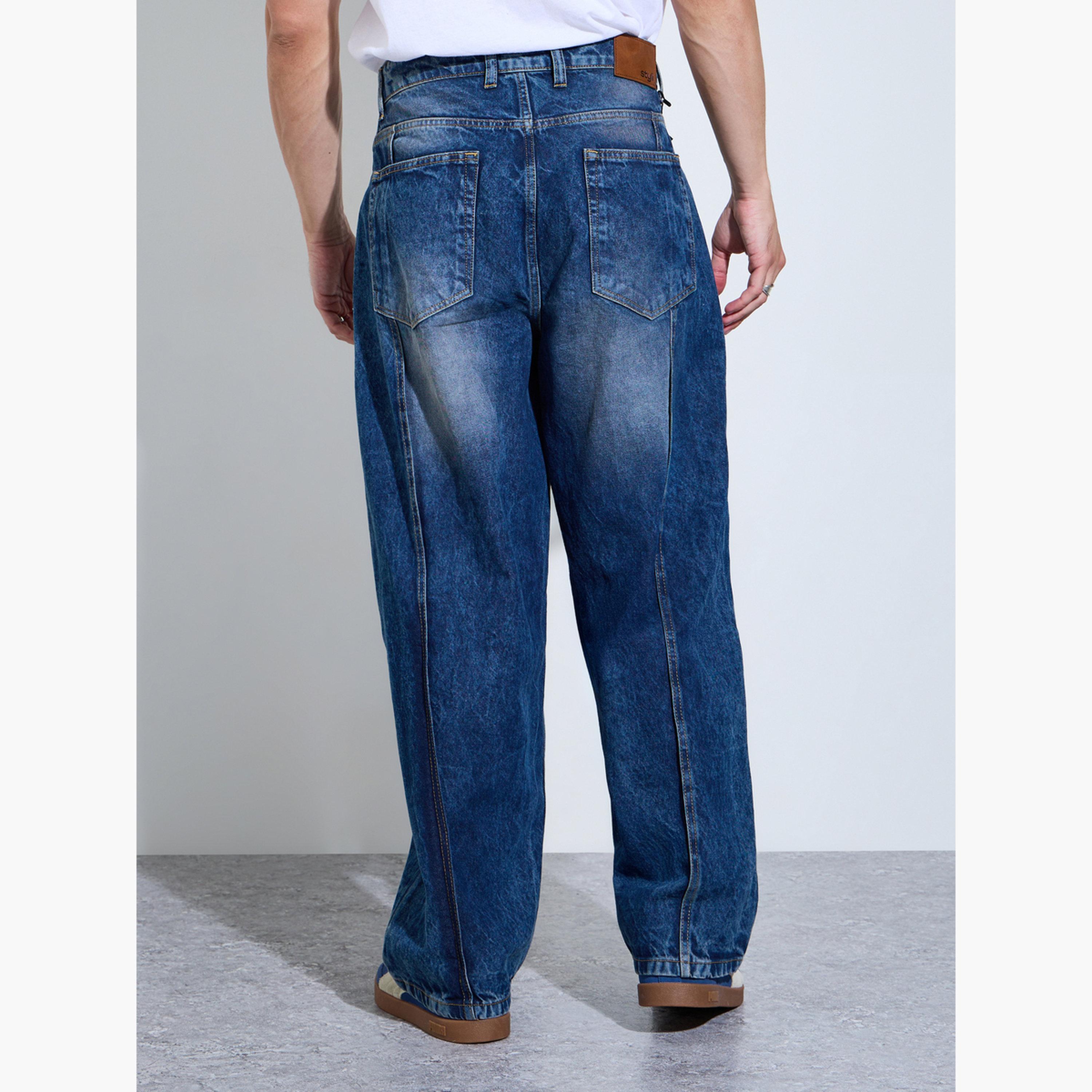 بنطال جينز باغي بتصميم ألواح للرجال-men-clothing-bottoms-jeans-image-5