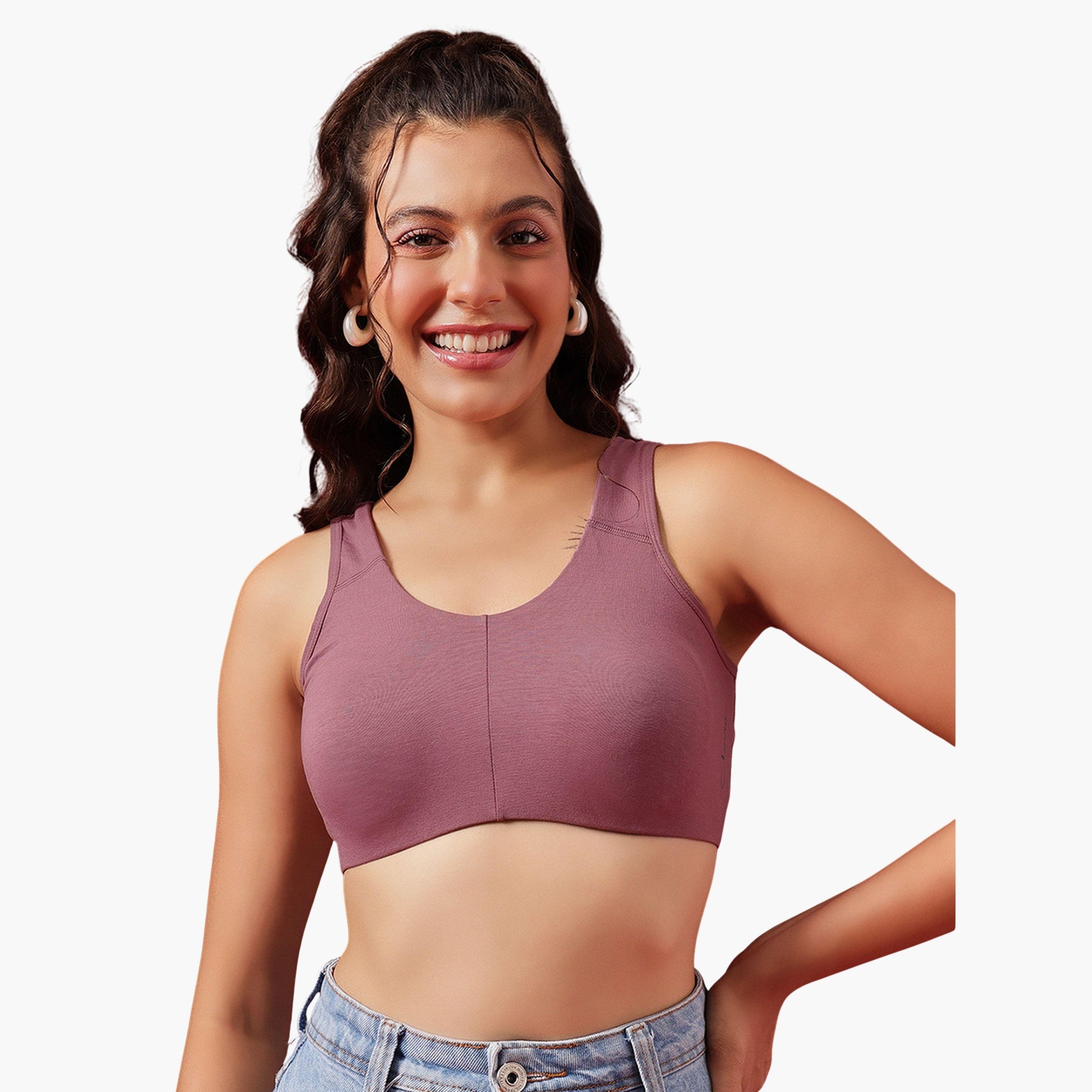 Clovia Purple Non-Padded Non-Wired Full Coverage Everyday T-Shirt Bra-women-clothing-lingerie-bras-image-1