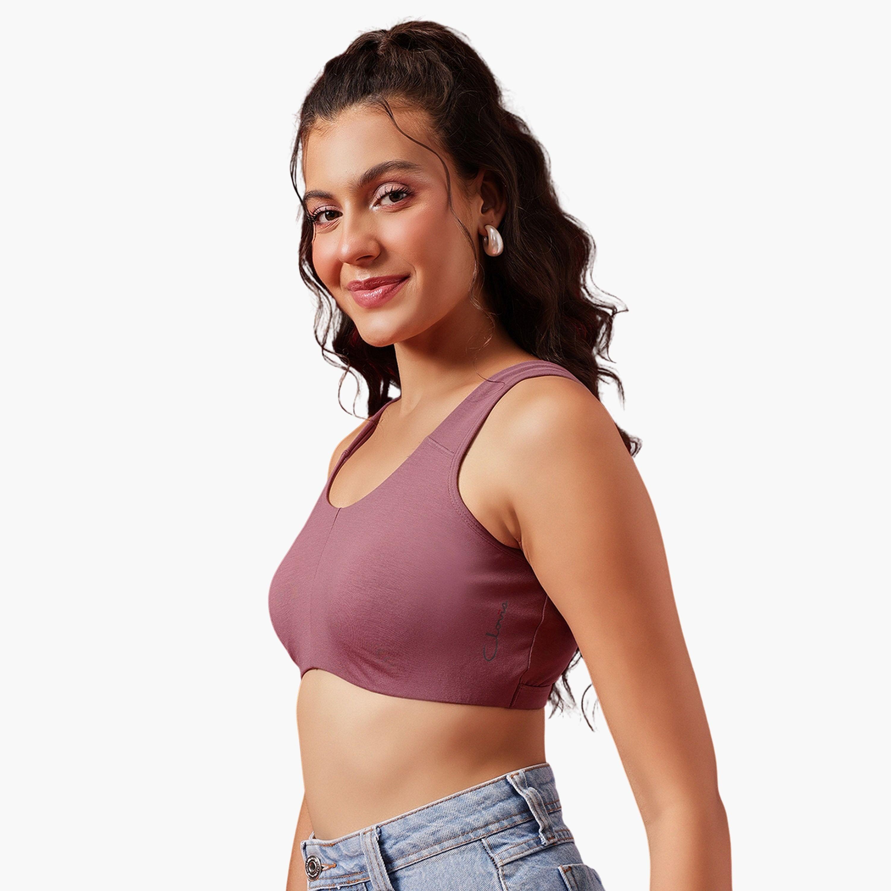 Clovia Purple Non-Padded Non-Wired Full Coverage Everyday T-Shirt Bra-women-clothing-lingerie-bras-image-2