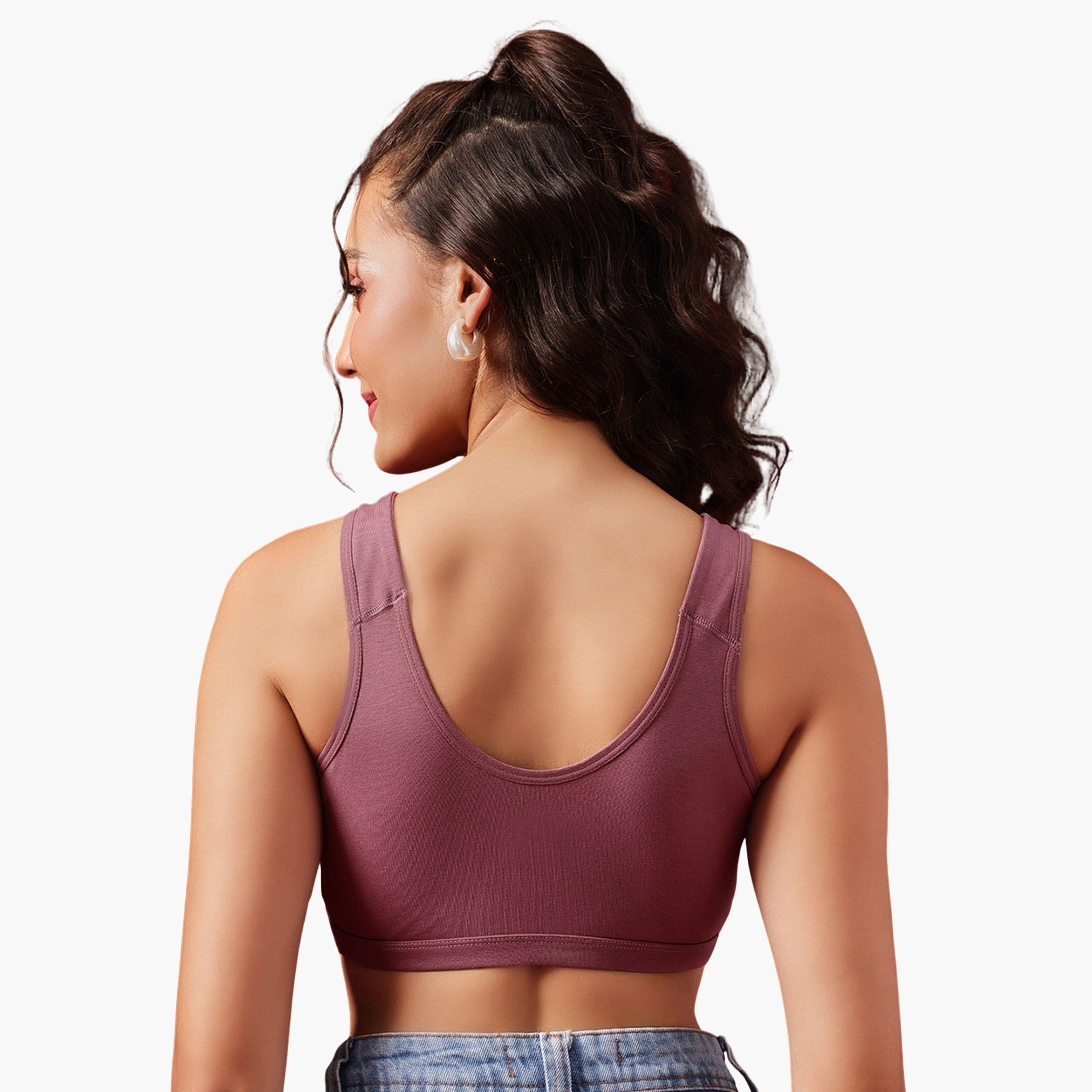 Clovia Purple Non-Padded Non-Wired Full Coverage Everyday T-Shirt Bra-women-clothing-lingerie-bras-image-4