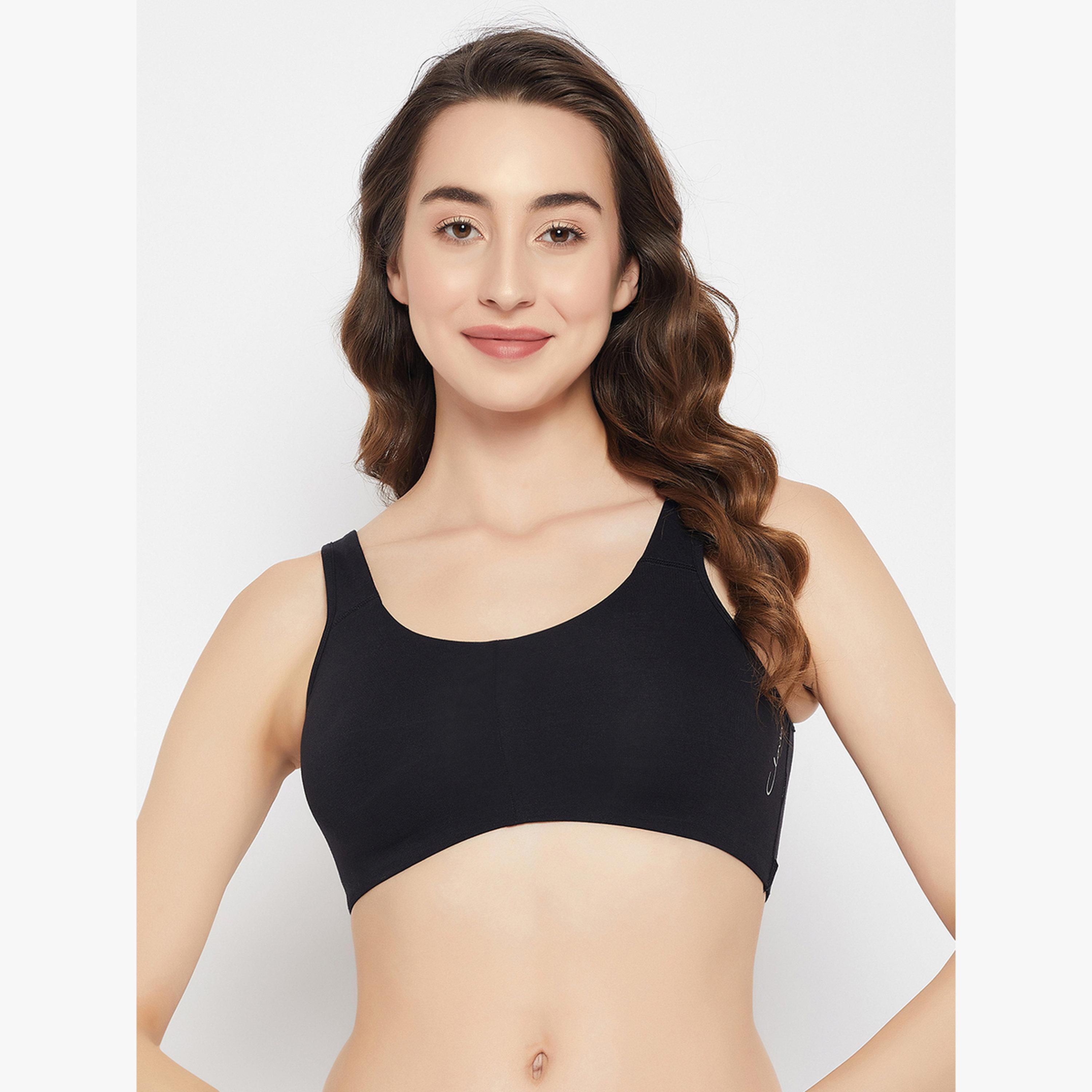 Clovia Black Non-Padded Non-Wired Full Coverage Everyday T-Shirt Bra-women-clothing-lingerie-bras-image-1