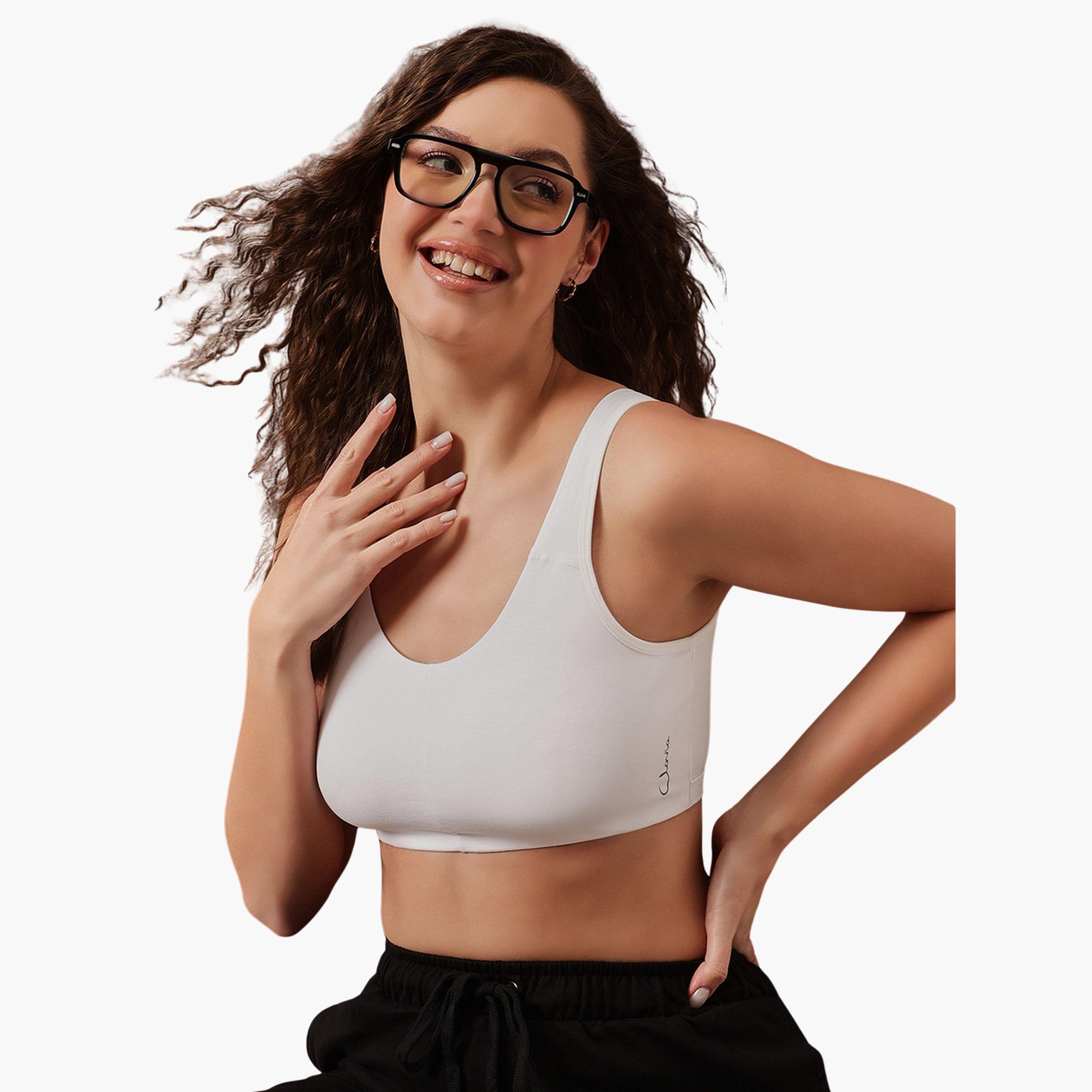 Clovia White Non-Padded Non-Wired Full Coverage Everyday T-Shirt Bra-women-clothing-lingerie-bras-image-2