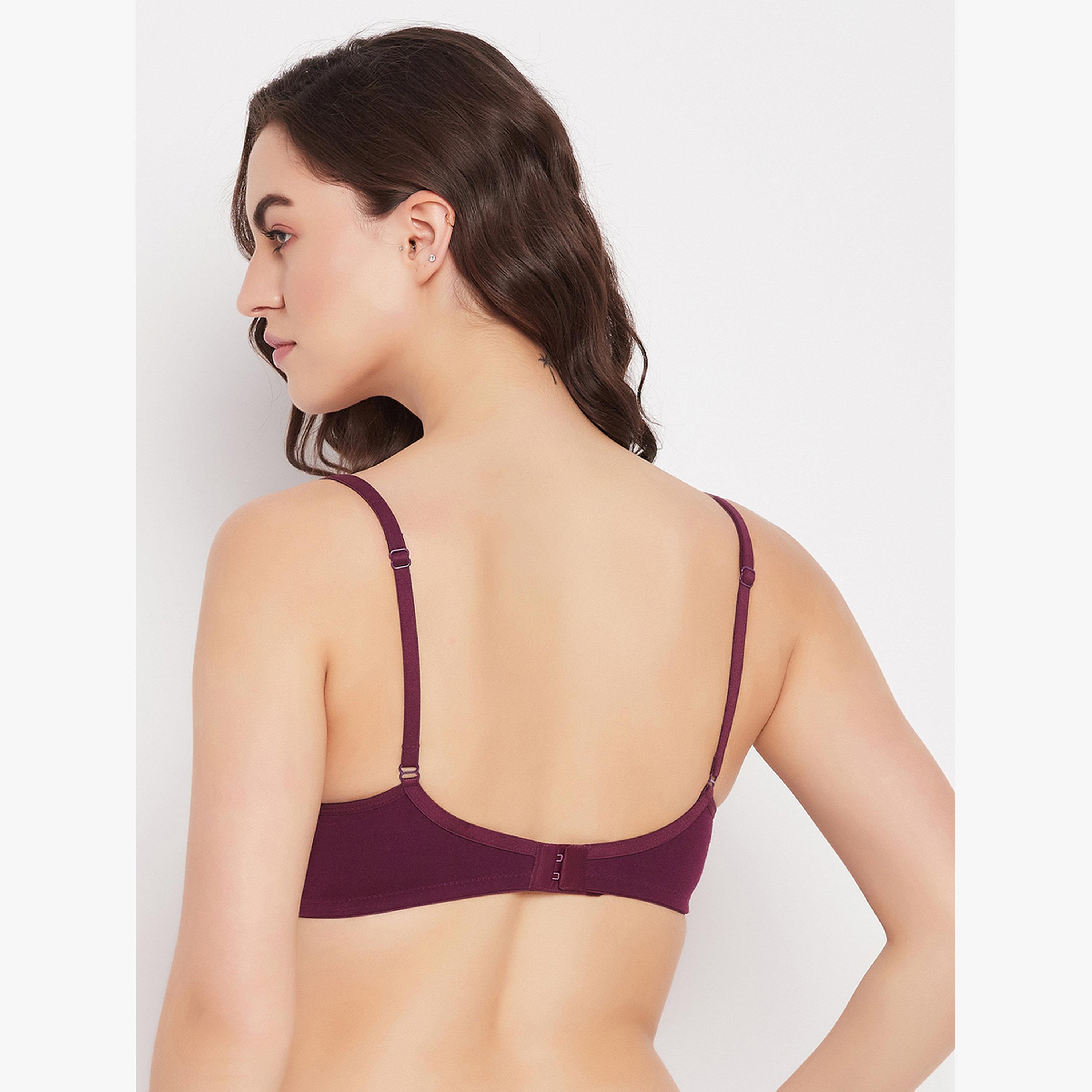 Clovia Purple Padded Non-Wired Full Coverage Cotton Rich T-Shirt Bra-women-clothing-lingerie-bras-image-6