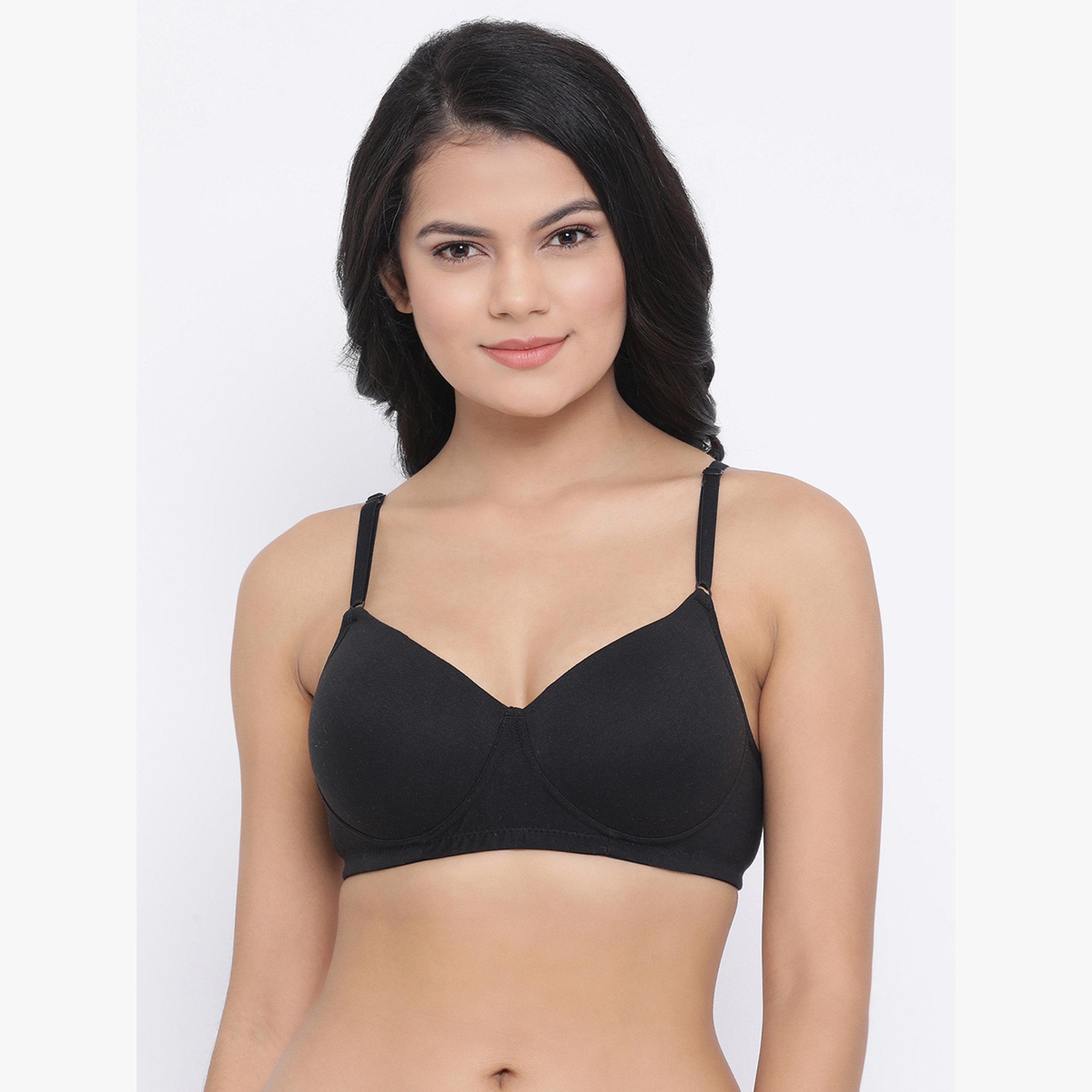 حمالة صدر تيشيرت قطن تغطية كاملة ومبطنة وبلا أسلاك-women-clothing-lingerie-bras-image-1