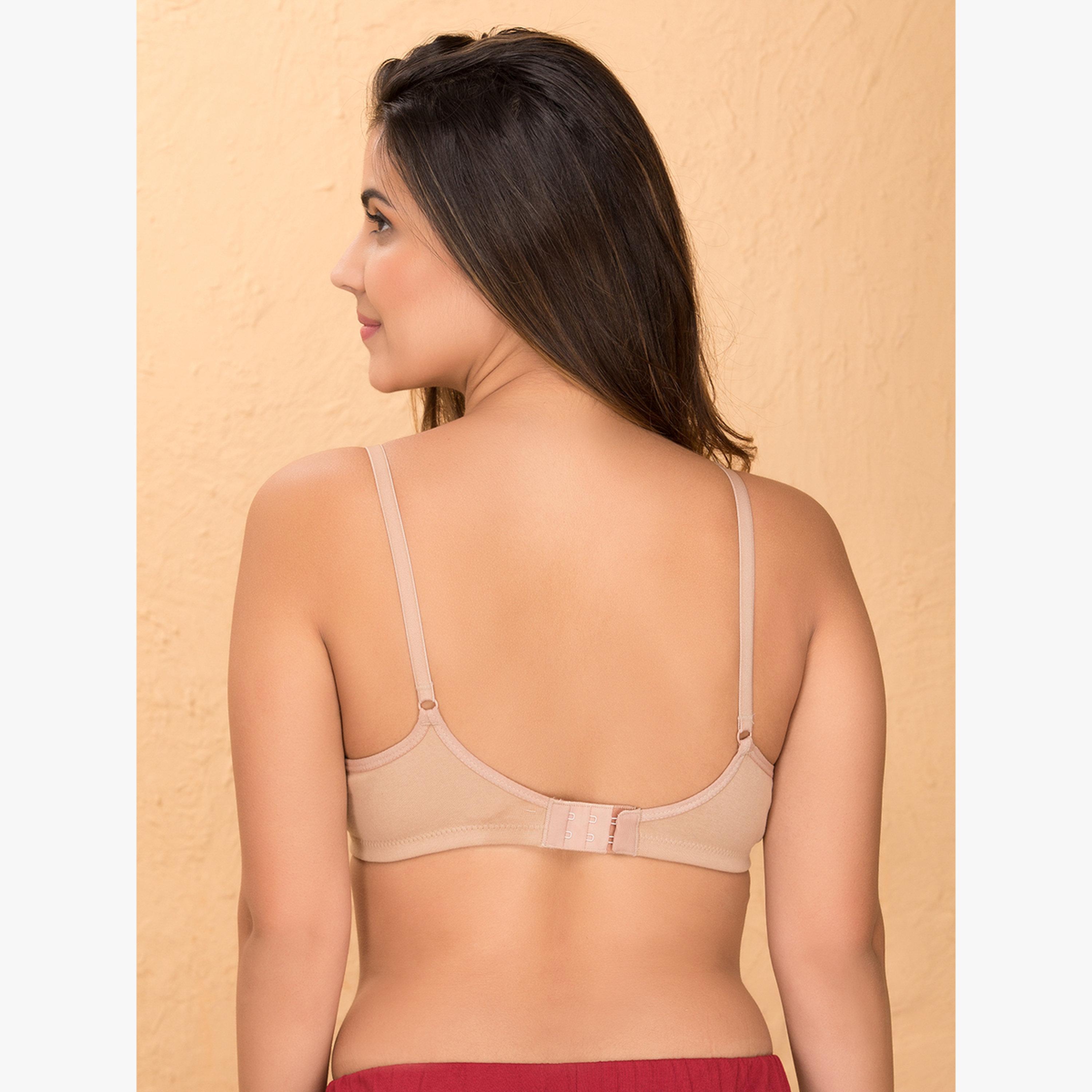 Clovia Beige Padded Non-Wired Cotton Rich T-Shirt Bra-women-clothing-lingerie-bras-image-4