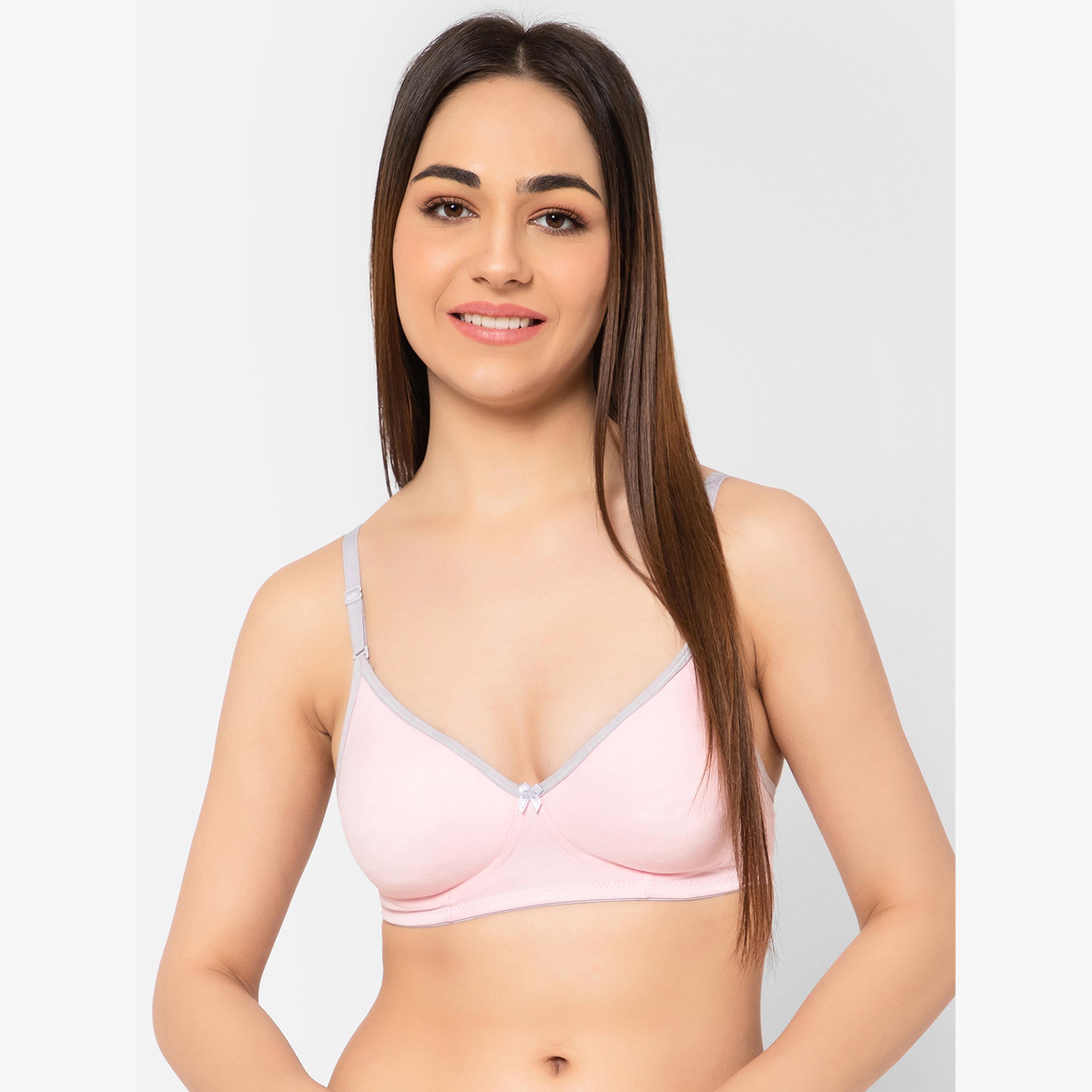 Clovia Pink Lightly Padded Non-Wired Multiway T-Shirt Bra-women-clothing-lingerie-bras-image-1