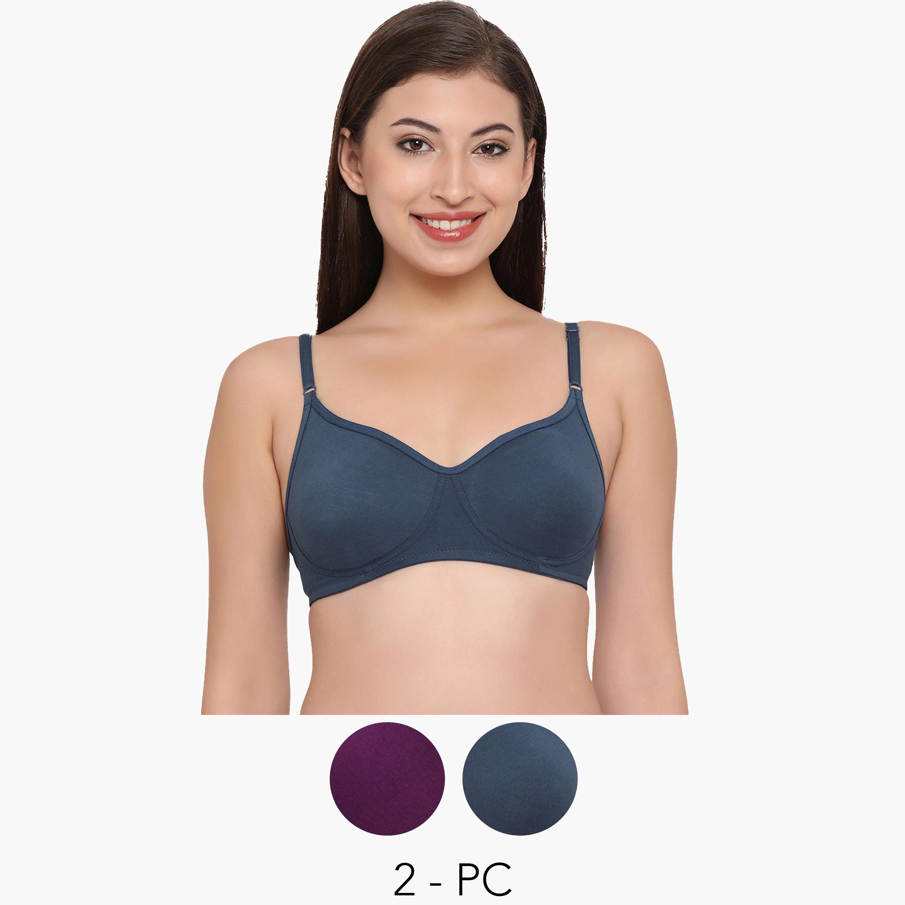 طقم حمالة صدر تيشيرت قطن بلا أسلاك قطعتين-women-clothing-lingerie-bras-image-1