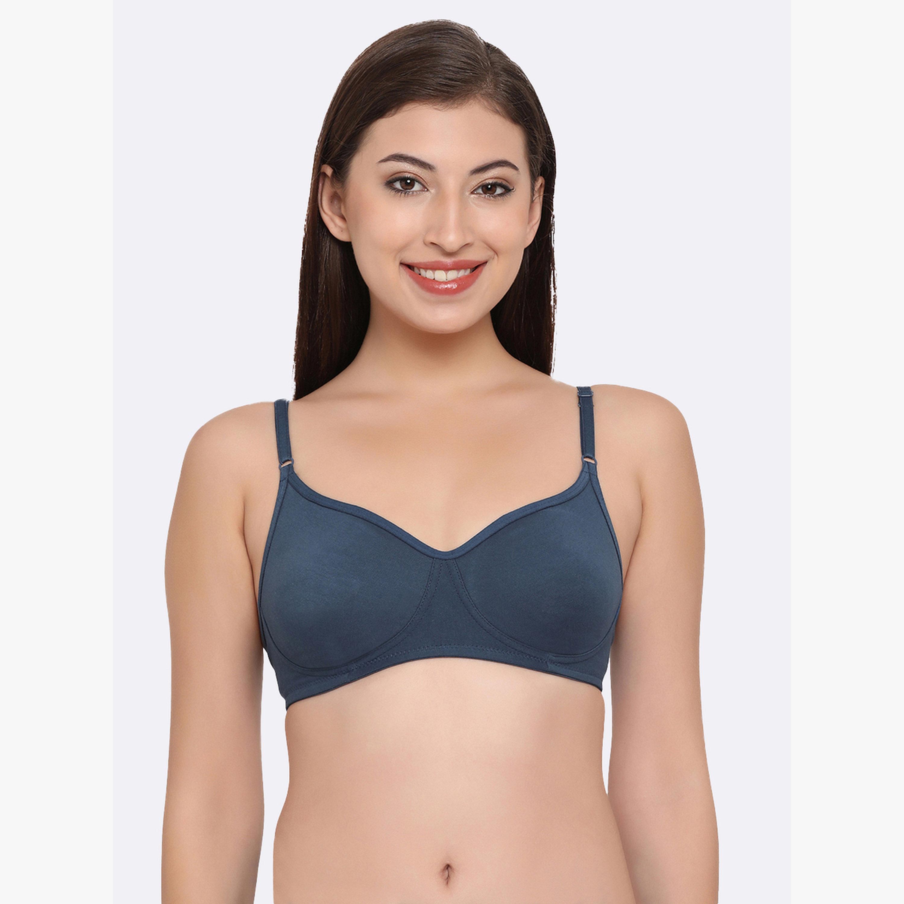 Clovia Pack of 2 - Non-Padded Non-Wired Cotton T-Shirt Bra-women-clothing-lingerie-bras-image-4