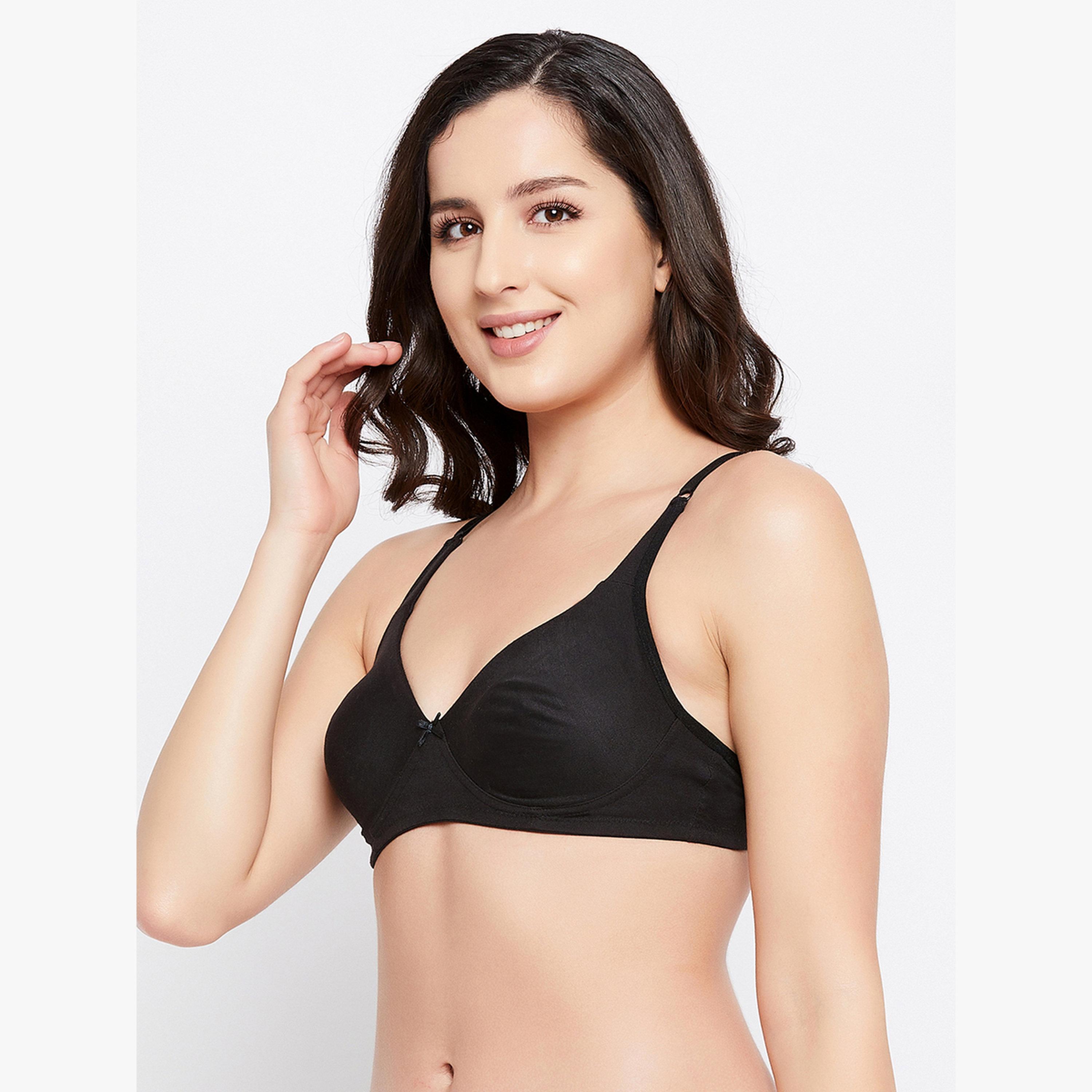 Clovia Pack of 2 - Non-Padded Non-Wired Cotton T-Shirt Bra-women-clothing-lingerie-bras-image-3