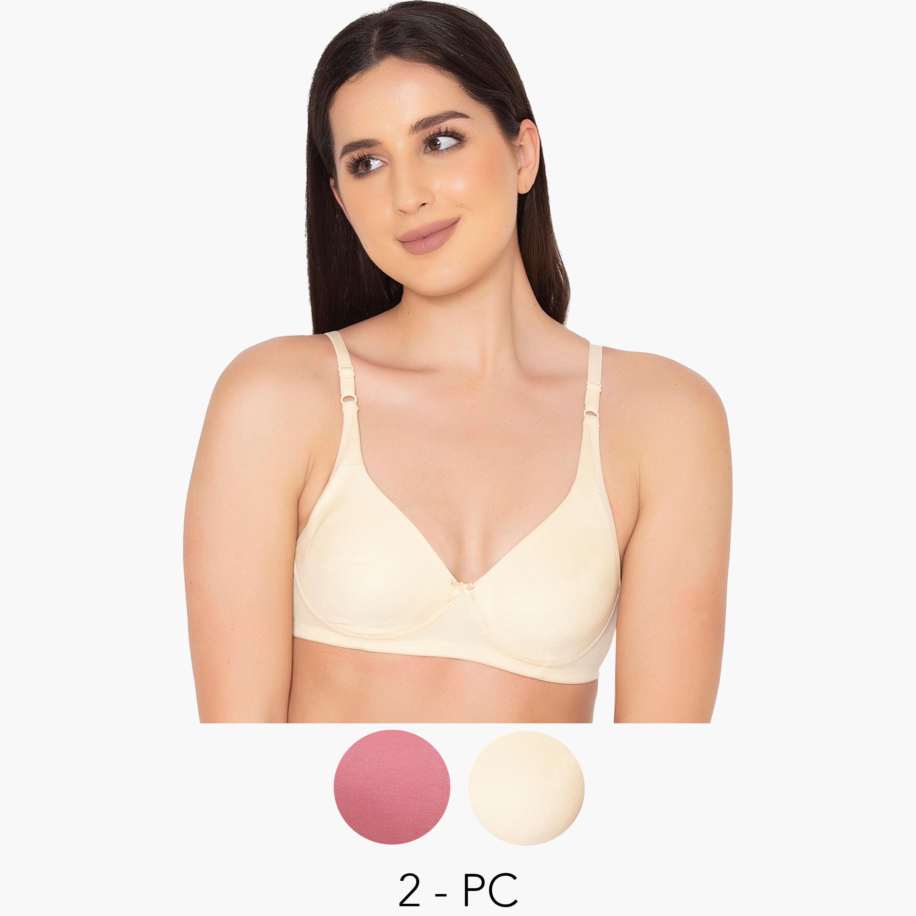 طقم حمالة صدر تيشيرت قطن بلا أسلاك قطعتين-women-clothing-lingerie-bras-image-1