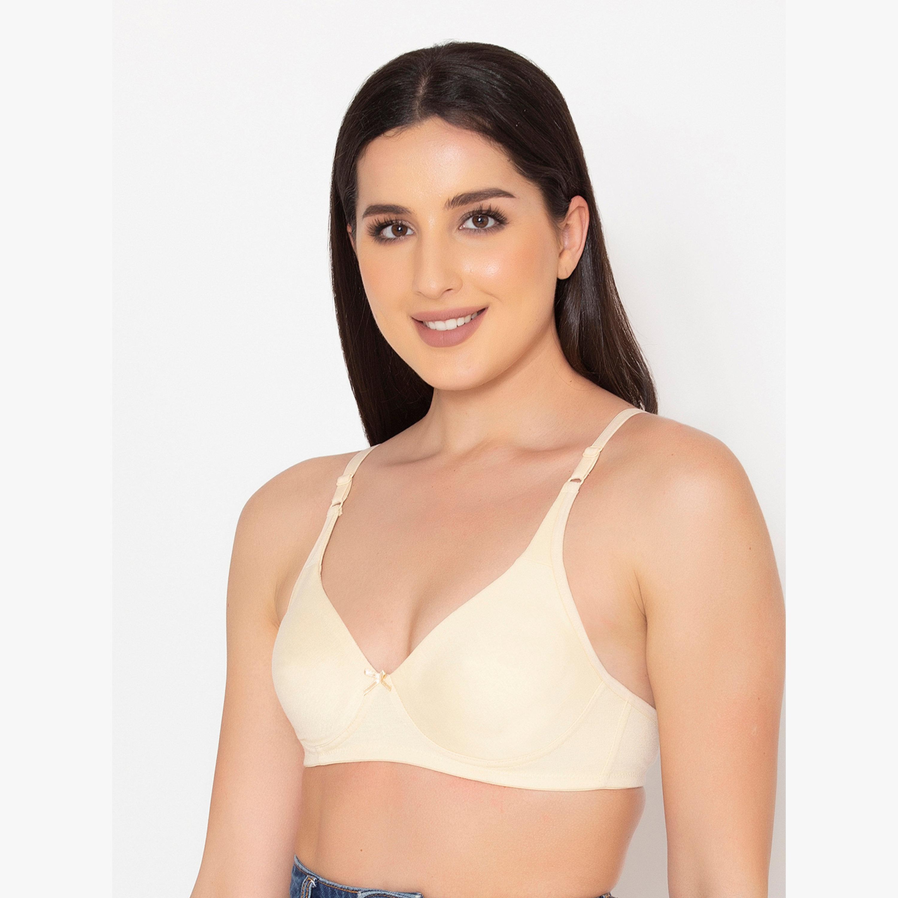 Clovia Pack of 2 - Non-Padded Non-Wired Cotton T-Shirt Bra-women-clothing-lingerie-bras-image-5
