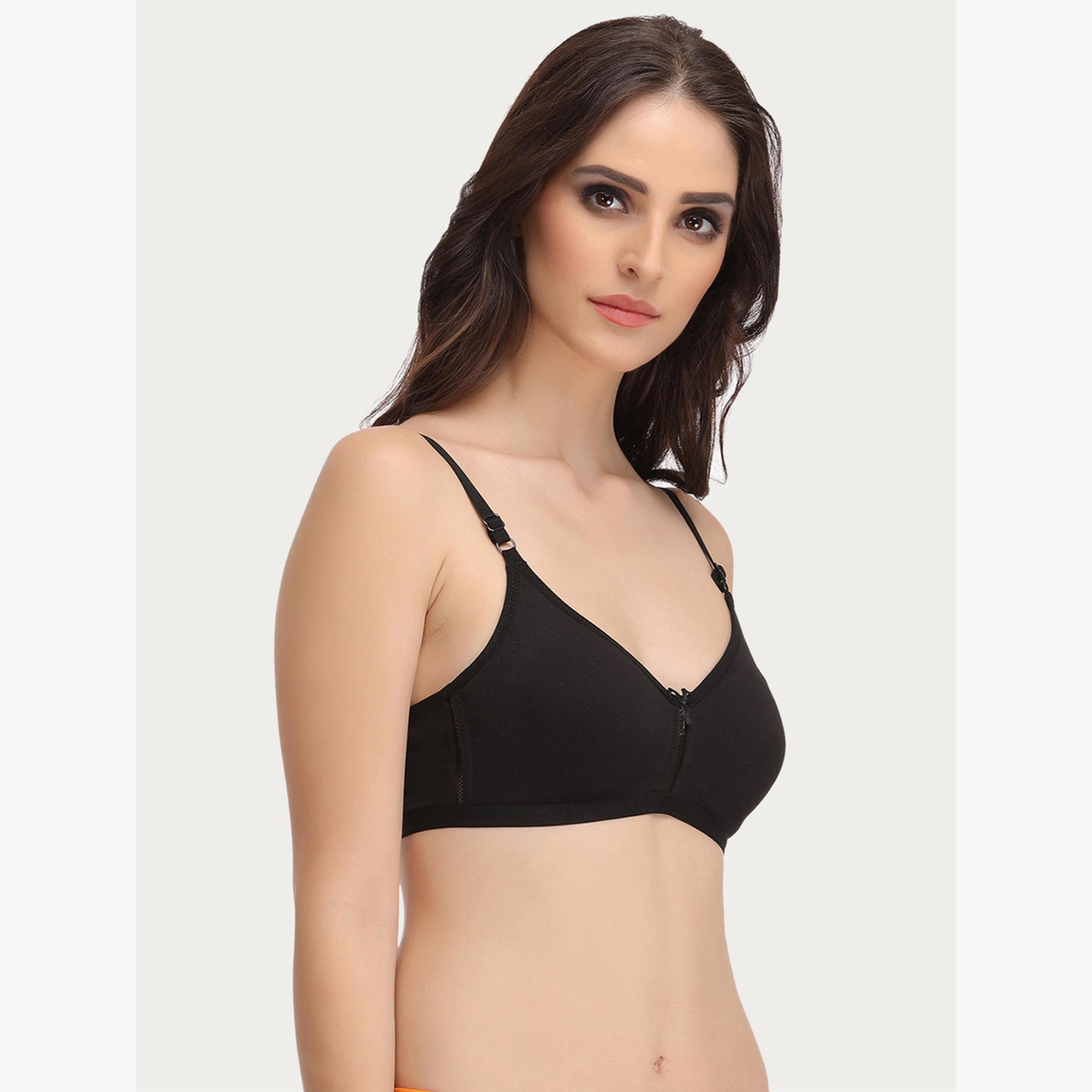 طقم حمالة صدر تيشيرت قطن بلا أسلاك قطعتين-women-clothing-lingerie-bras-image-2