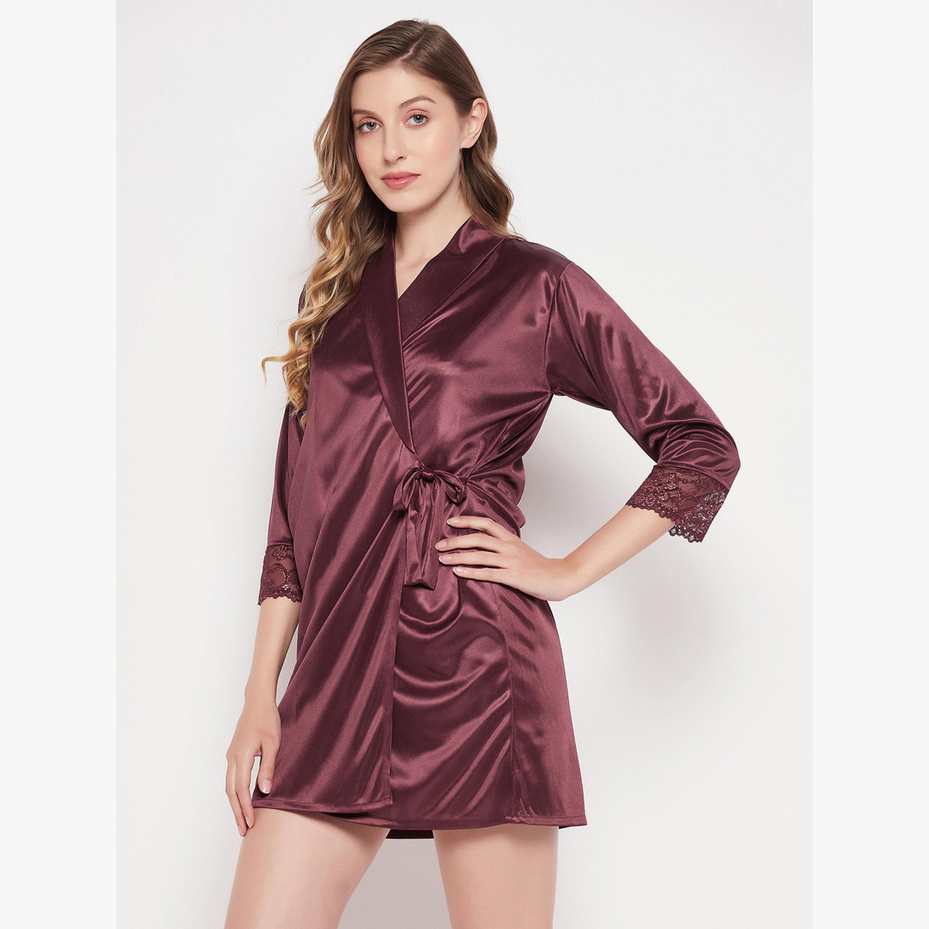 طقم روب وقميص نوم بتفاصيل دانتيل قطعتين-women-clothing-nightwear-robes-image-3