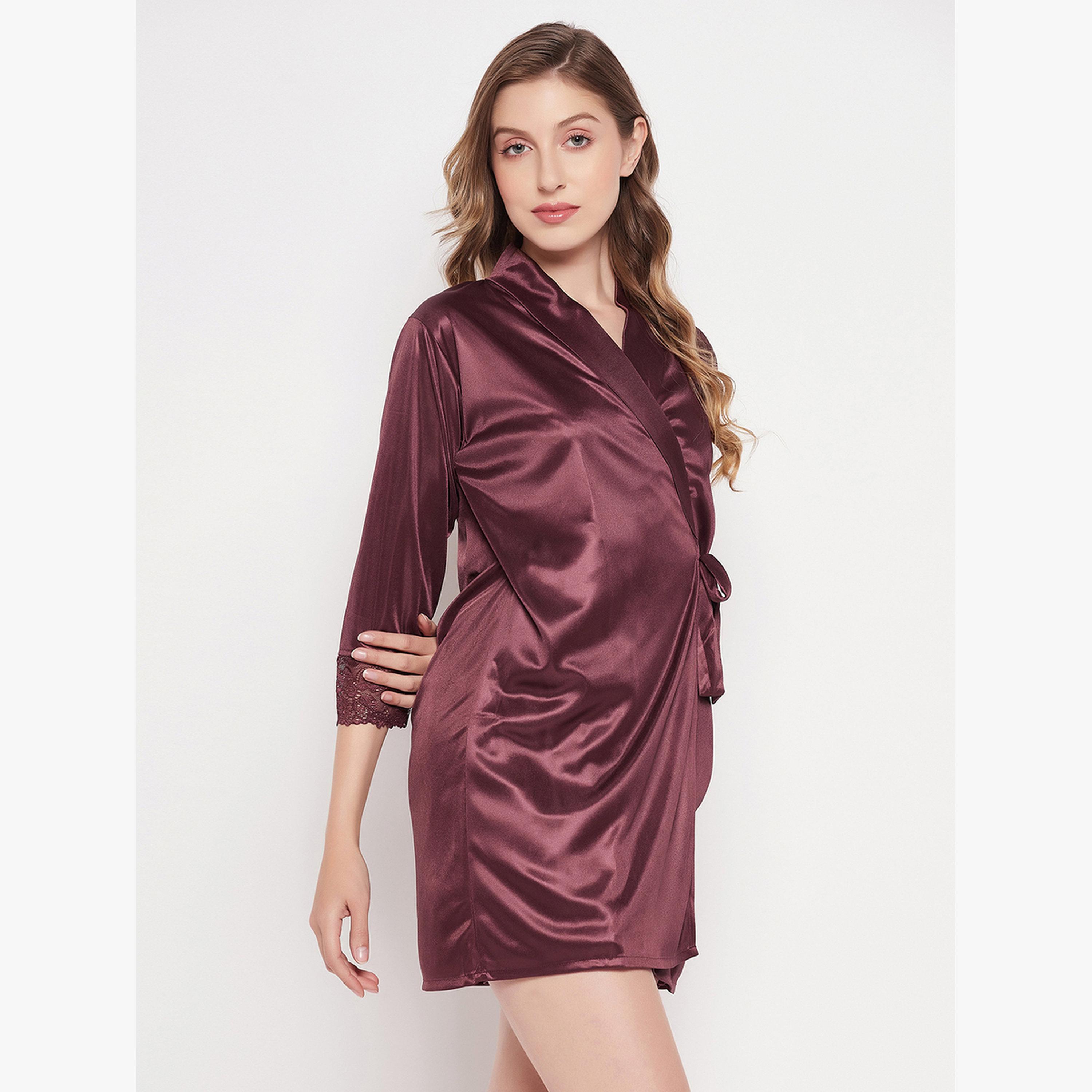 طقم روب وقميص نوم بتفاصيل دانتيل قطعتين-women-clothing-nightwear-robes-image-4