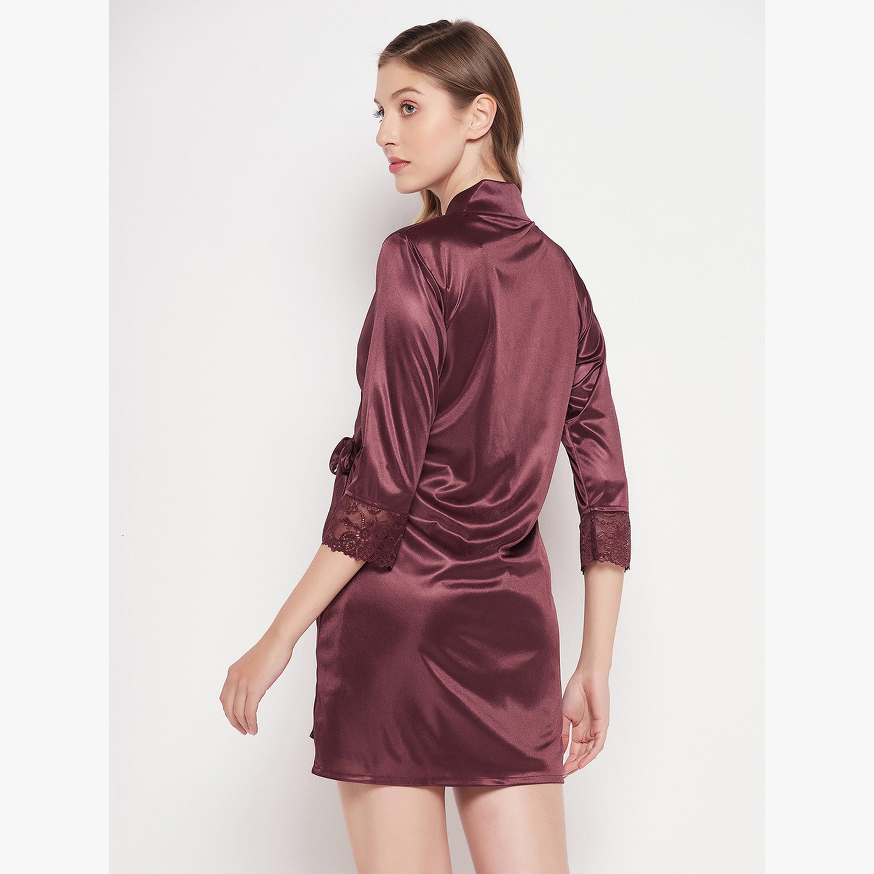 طقم روب وقميص نوم بتفاصيل دانتيل قطعتين-women-clothing-nightwear-robes-image-5