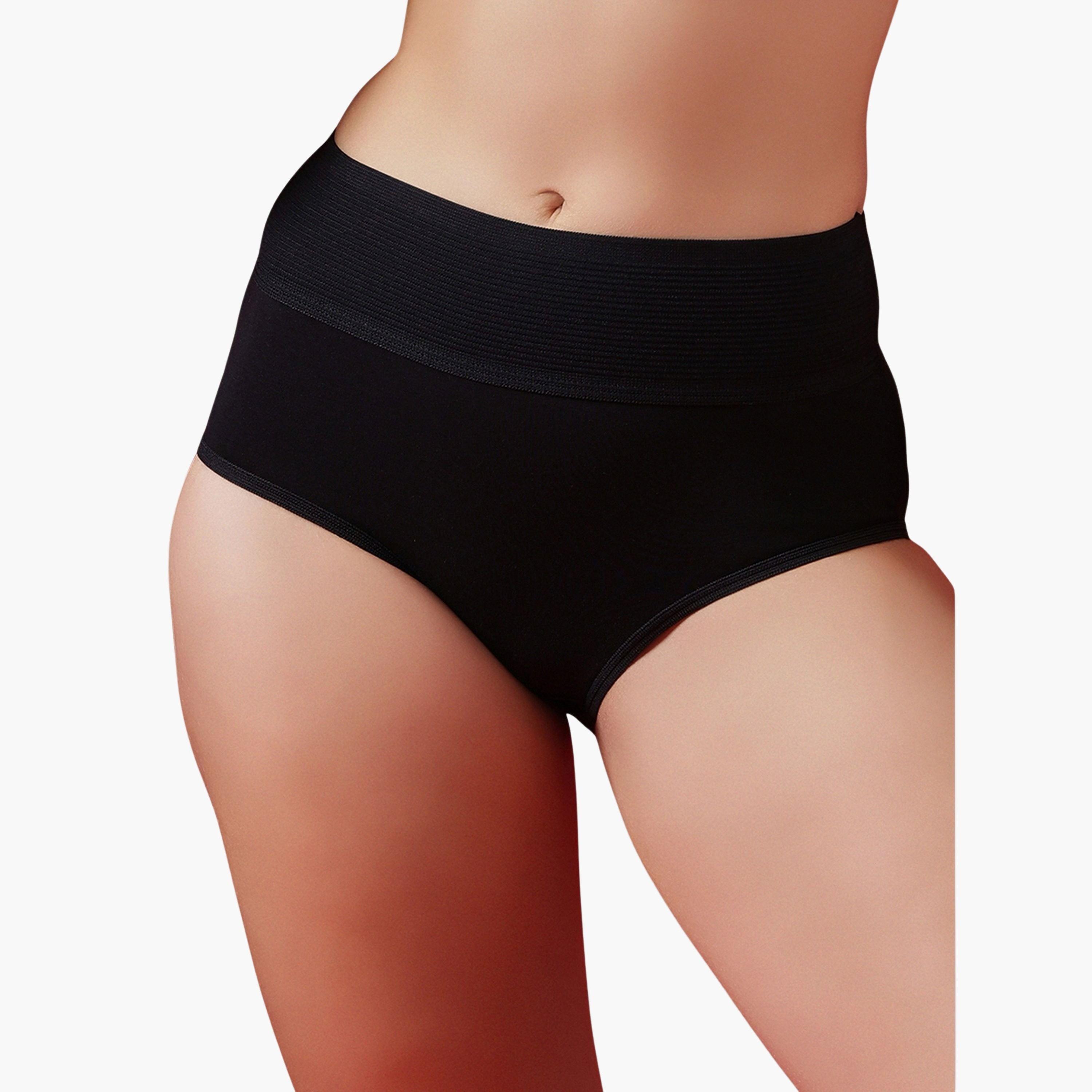 سروال داخلي قطن لشد البطن بخصر مرتفع-women-clothing-lingerie-panties-image-1