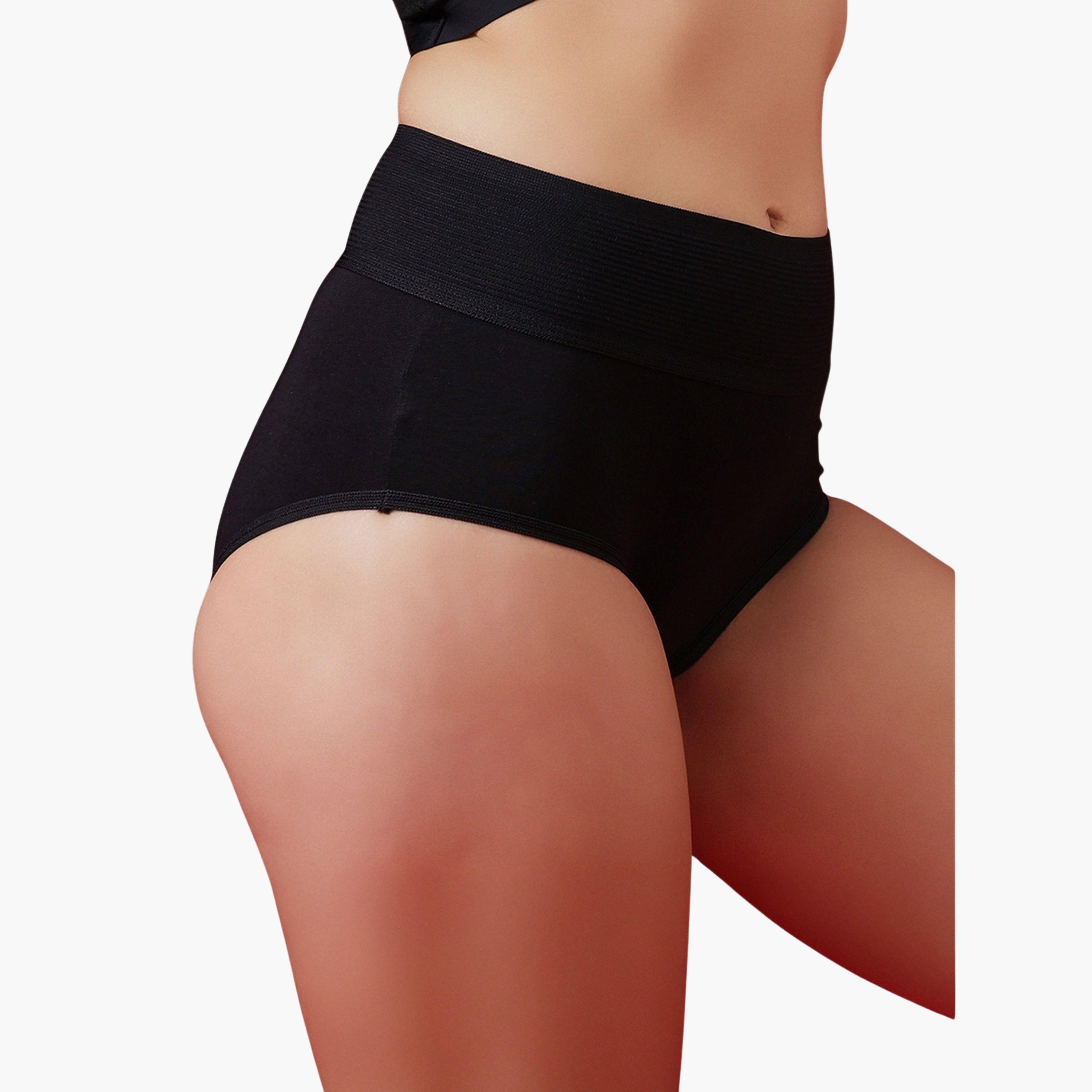 سروال داخلي قطن لشد البطن بخصر مرتفع-women-clothing-lingerie-panties-image-3