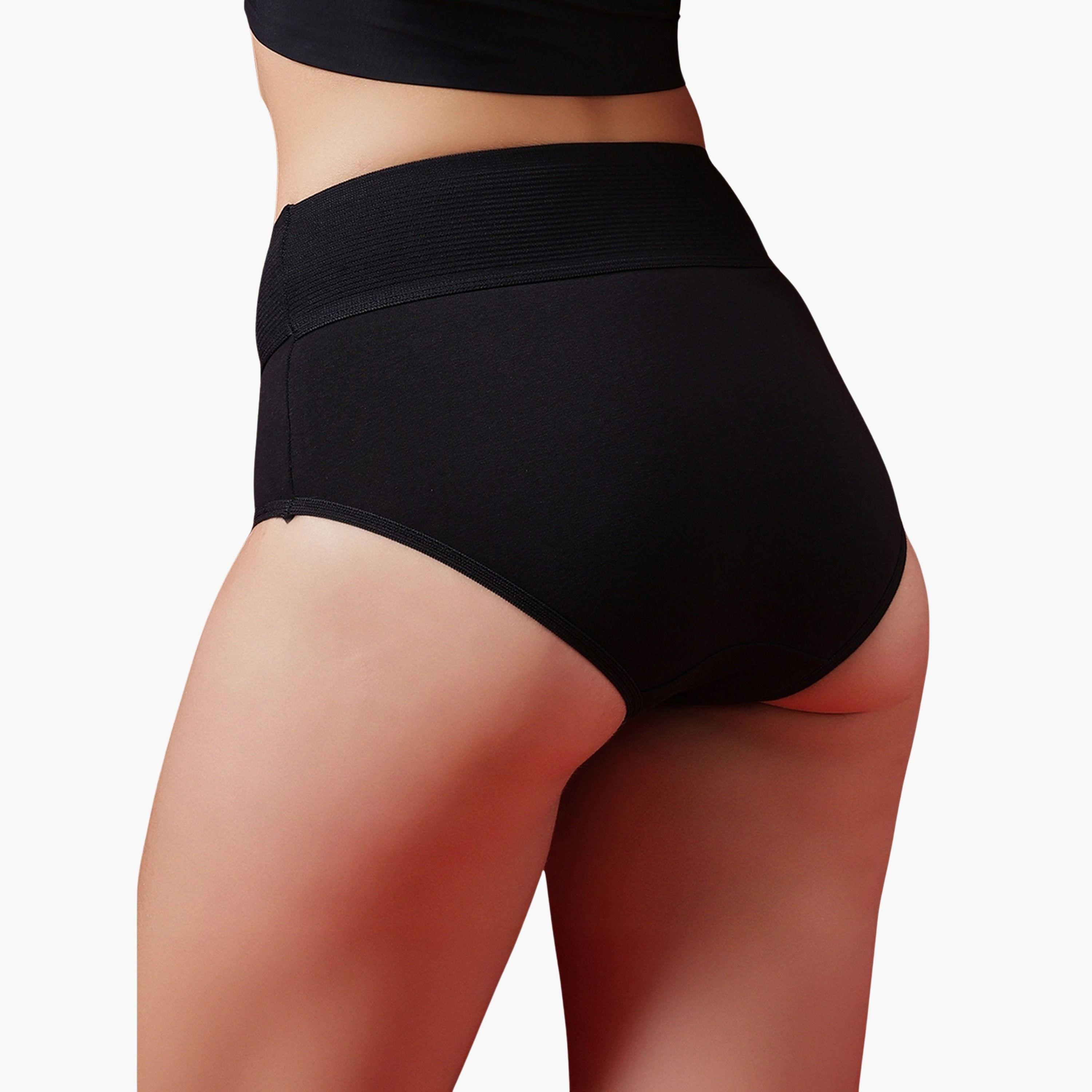 سروال داخلي قطن لشد البطن بخصر مرتفع-women-clothing-lingerie-panties-image-4