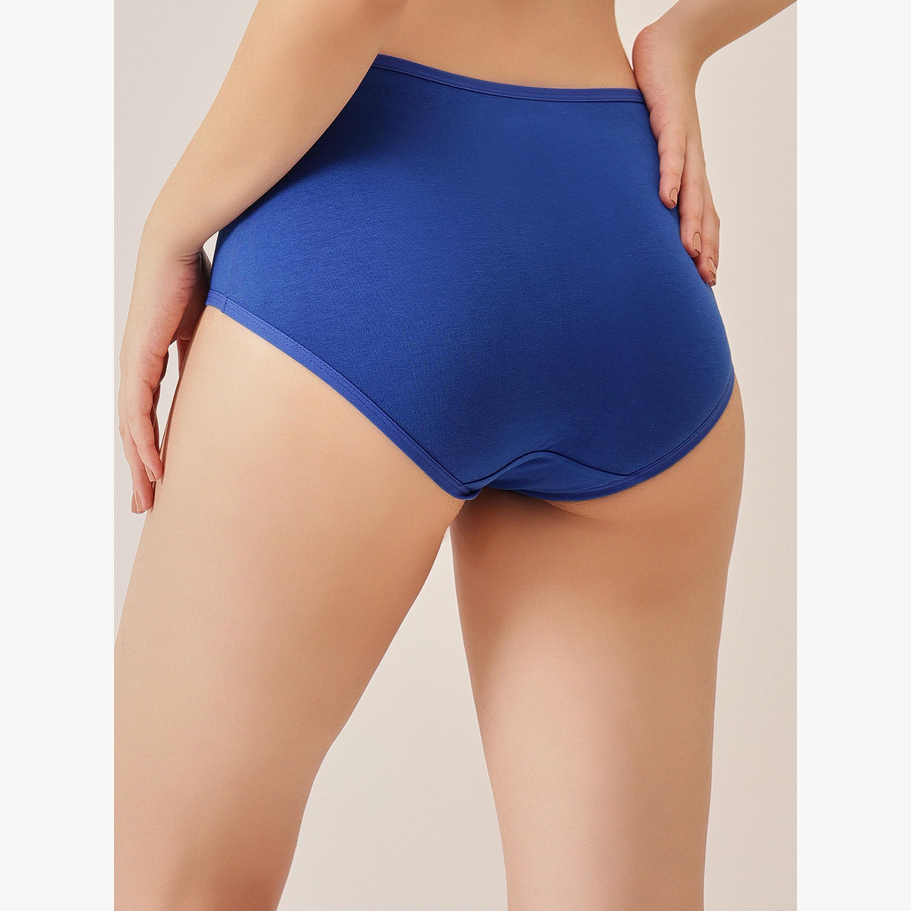 Clovia Pack of 3 - Cotton High Waist Hipster Briefs-women-clothing-lingerie-panties-image-5