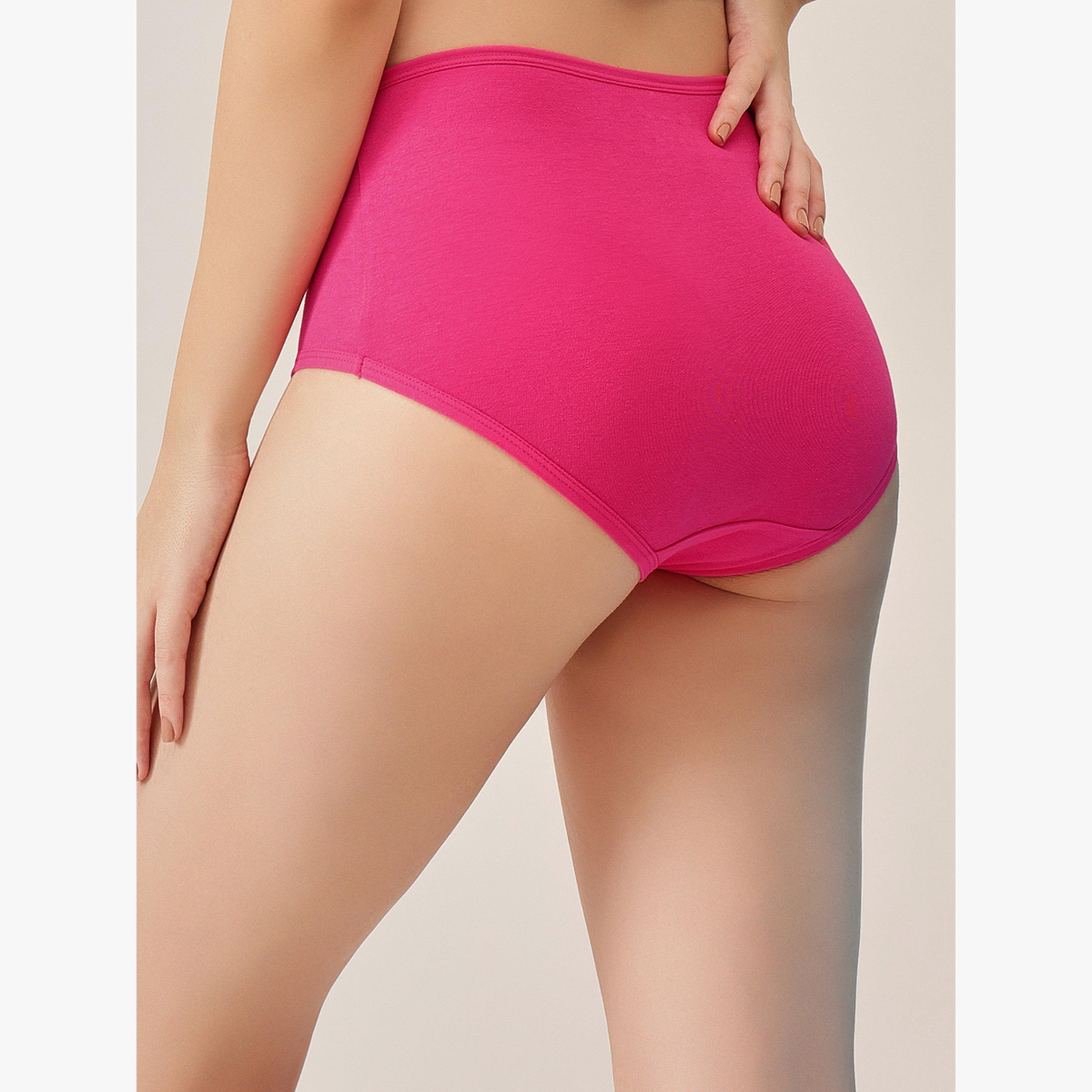 Clovia Pack of 3 - Cotton High Waist Hipster Briefs-women-clothing-lingerie-panties-image-6