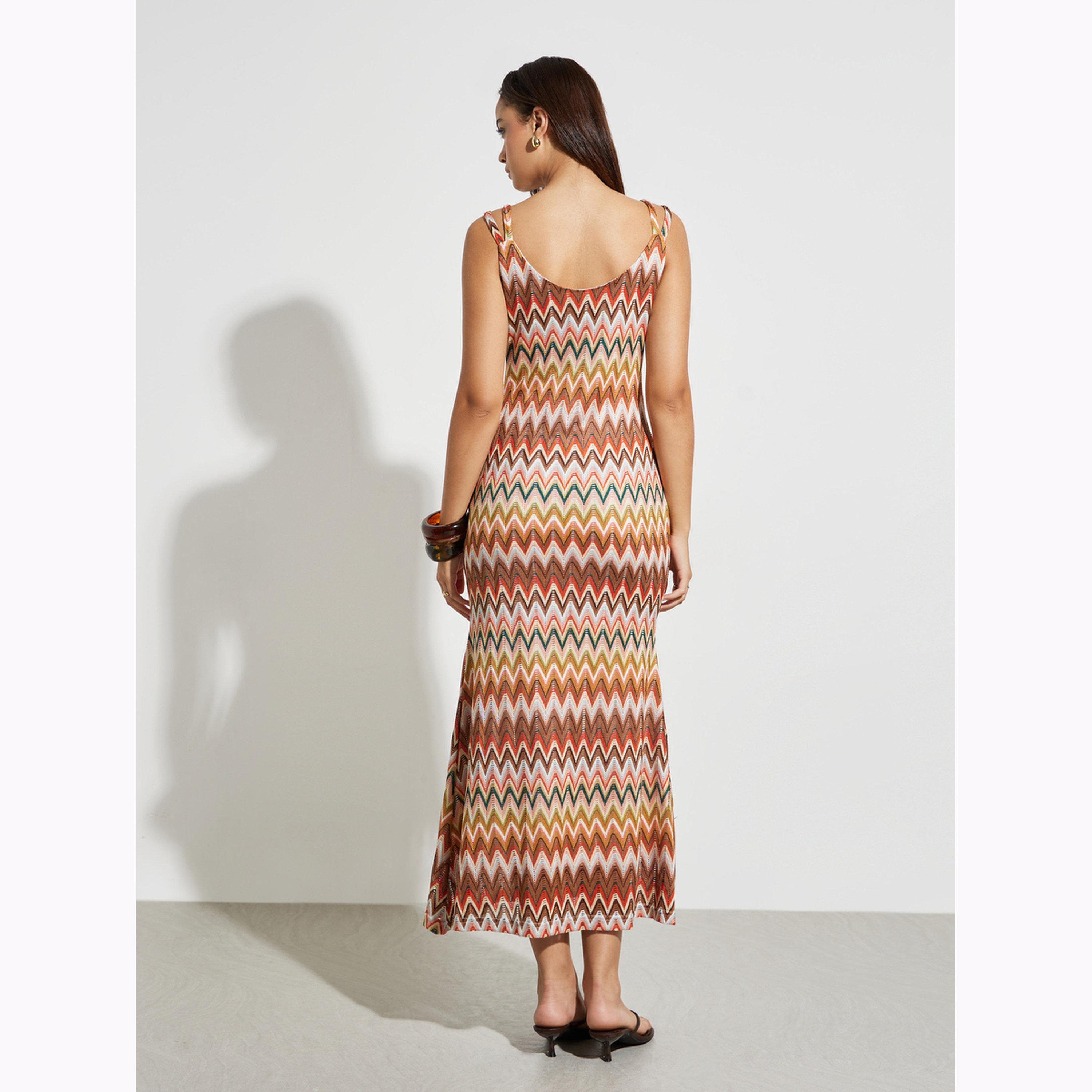 فستان طويل محبوك بنمط زجزاج-women-clothing-dresses-image-4