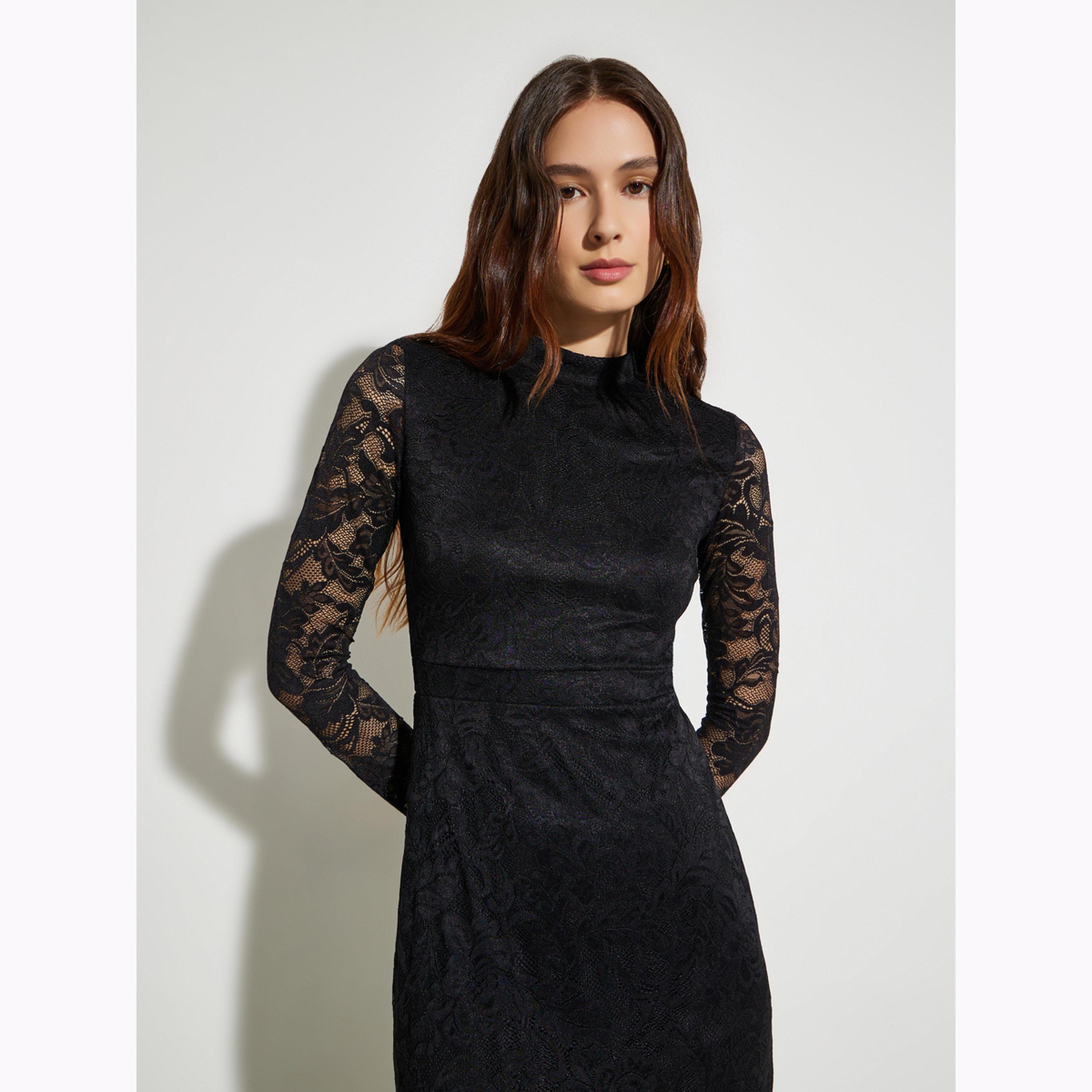 فستان طويل بحافة نمط ميرميد دانتيل-women-clothing-dresses-image-2