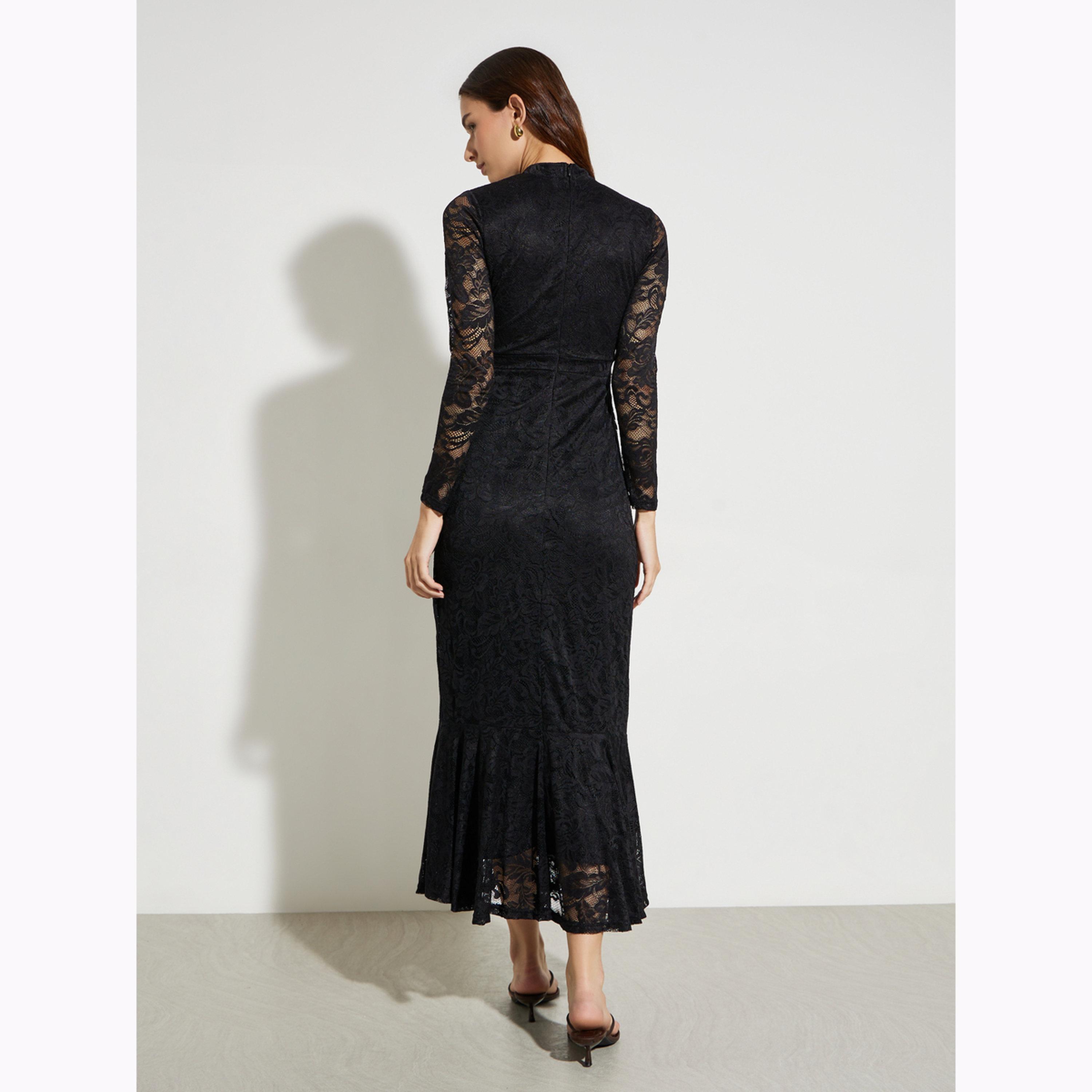 فستان طويل بحافة نمط ميرميد دانتيل-women-clothing-dresses-image-4