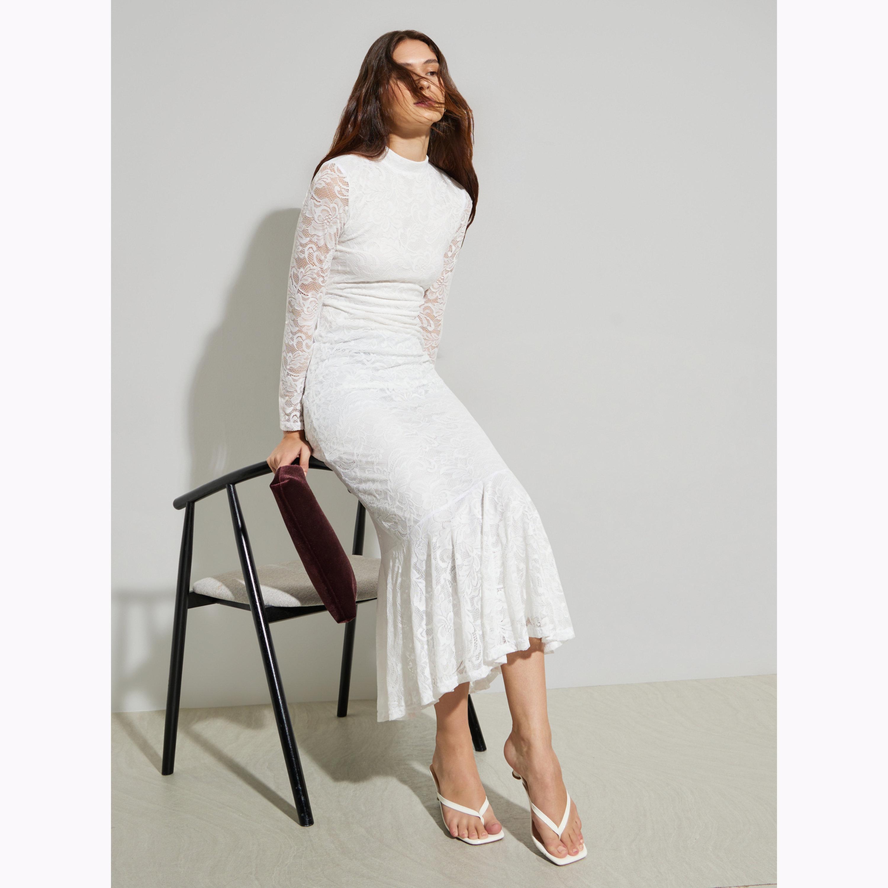 فستان طويل بحافة نمط ميرميد دانتيل-women-clothing-dresses-image-2