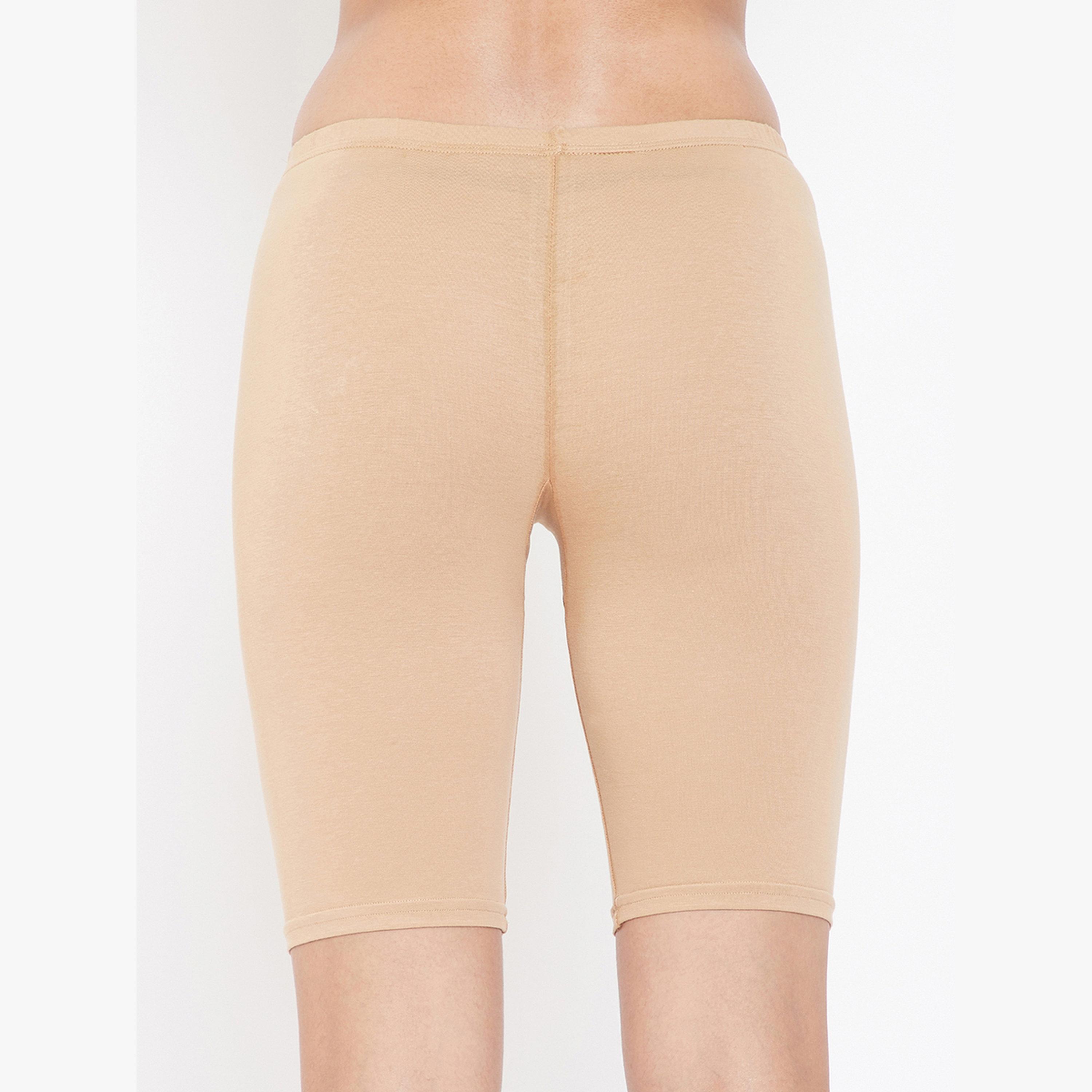 شورت سايكلنغ قطن بخصر متوسط ومطاط داخلي-women-clothing-sportswearandactivewear-bottoms-athleticskirtsandshorts-image-4