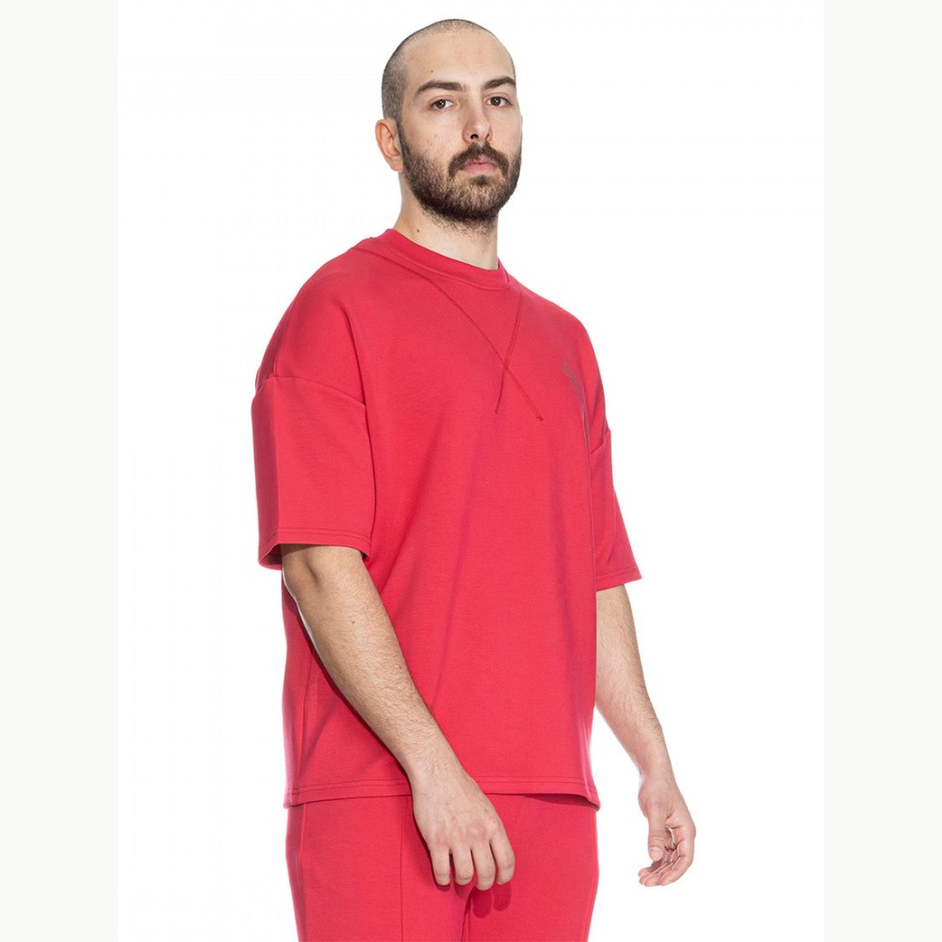 تيشيرت واسع بتفاصيل درزات للرجال-men-clothing-tshirtsandpolos-tshirts-image-2