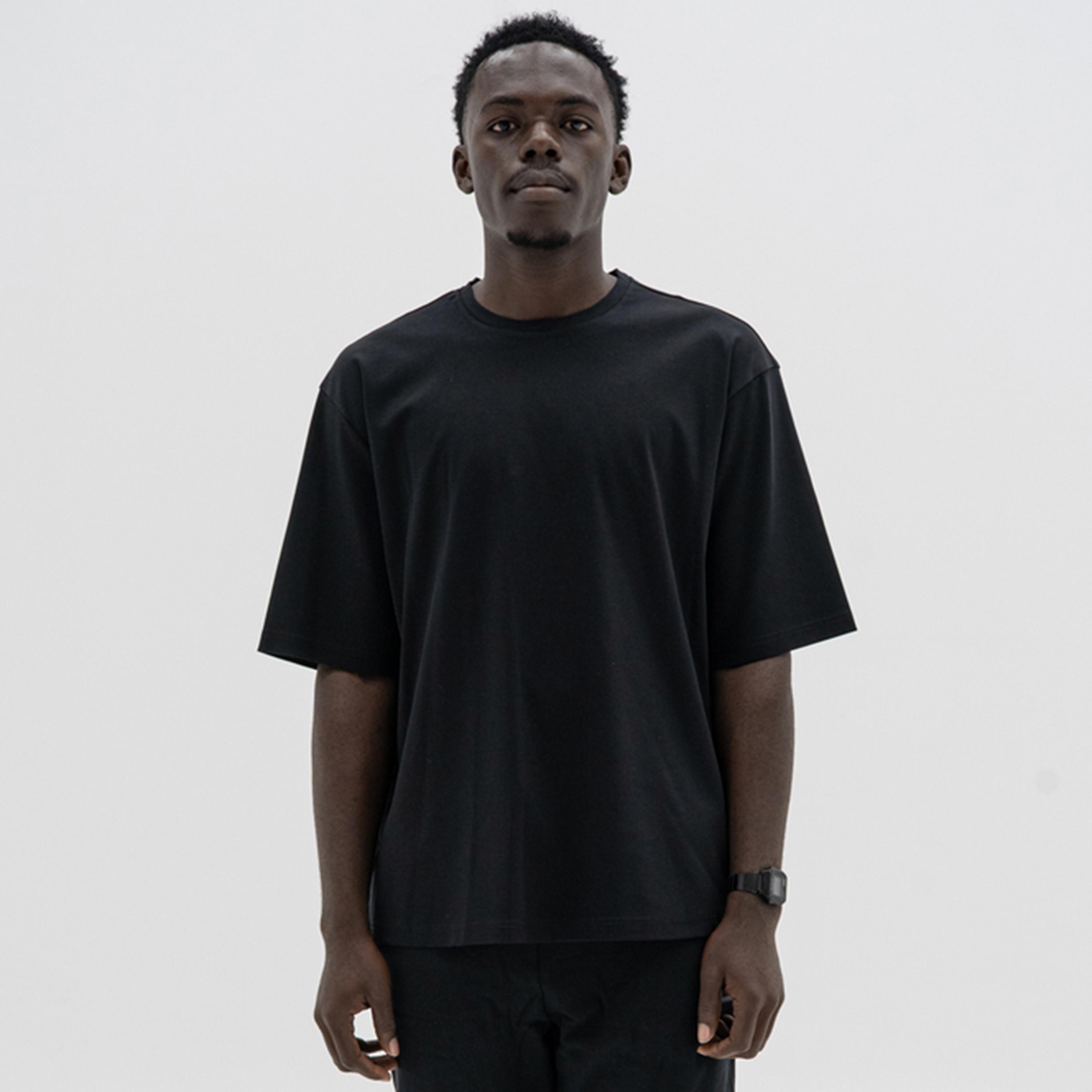 تيشيرت واسع ثقيل بأكمام قصيرة للجنسين-men-clothing-tshirtsandpolos-tshirts-image-1