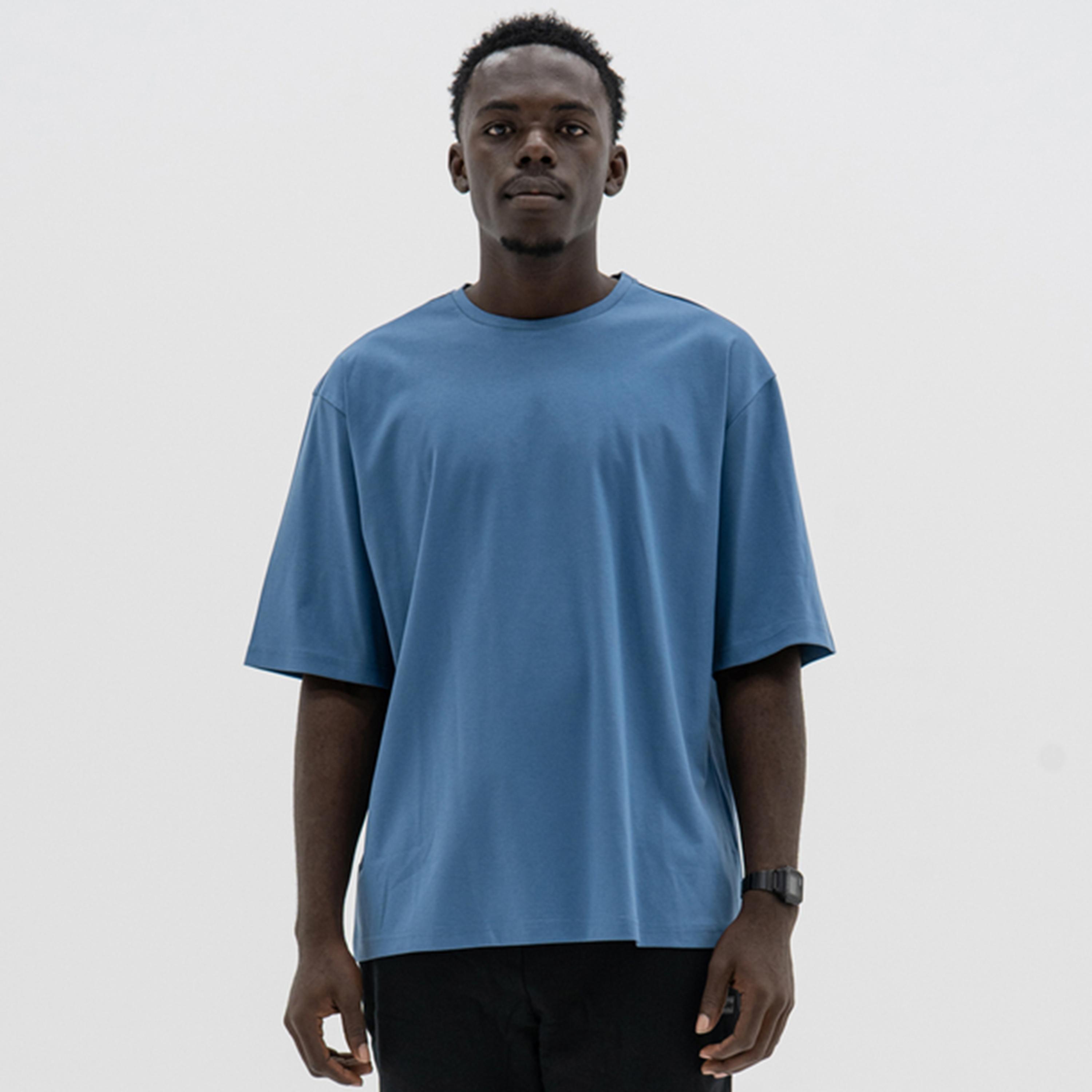 تيشيرت واسع ثقيل بأكمام قصيرة للجنسين-men-clothing-tshirtsandpolos-tshirts-image-1