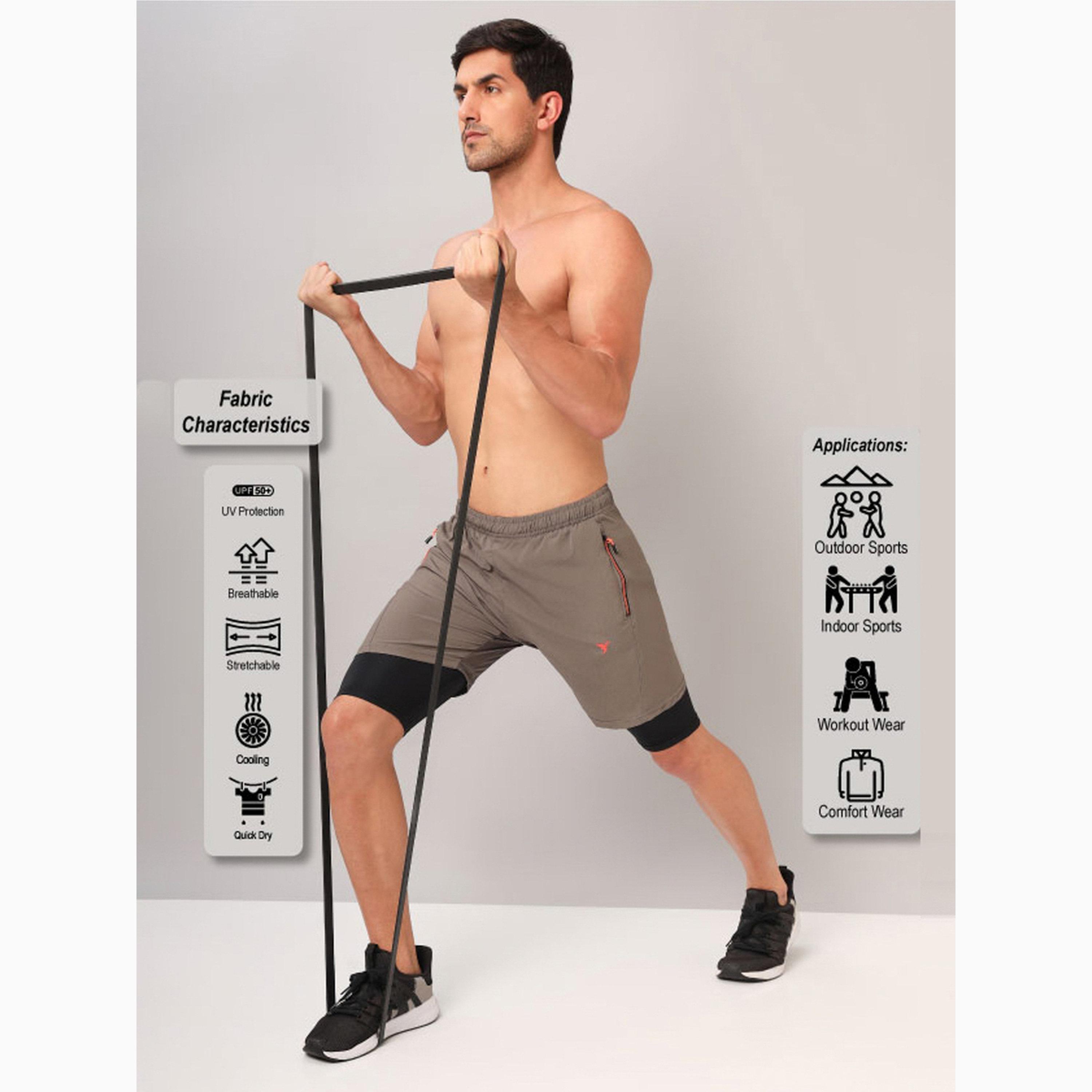 Technosport X Styli Men Solid Slim Fit Sports Compression Tights-men-clothing-sportswearandactivewear-bottoms-shorts-image-4