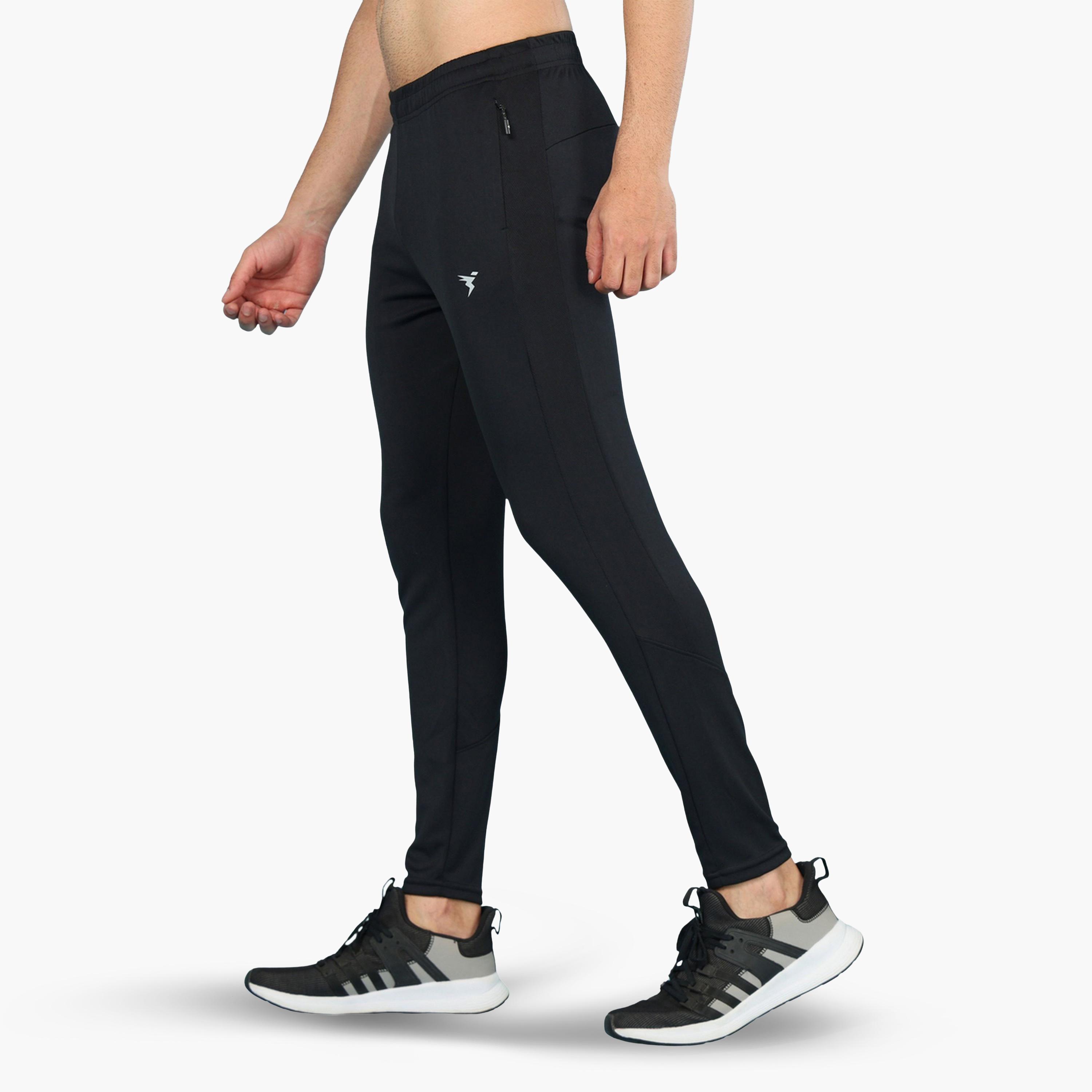 Technosport X Styli Men Solid Slim Fit Sports Track Pants with TECHNO DRY-men-clothing-sportswearandactivewear-bottoms-joggers-image-4