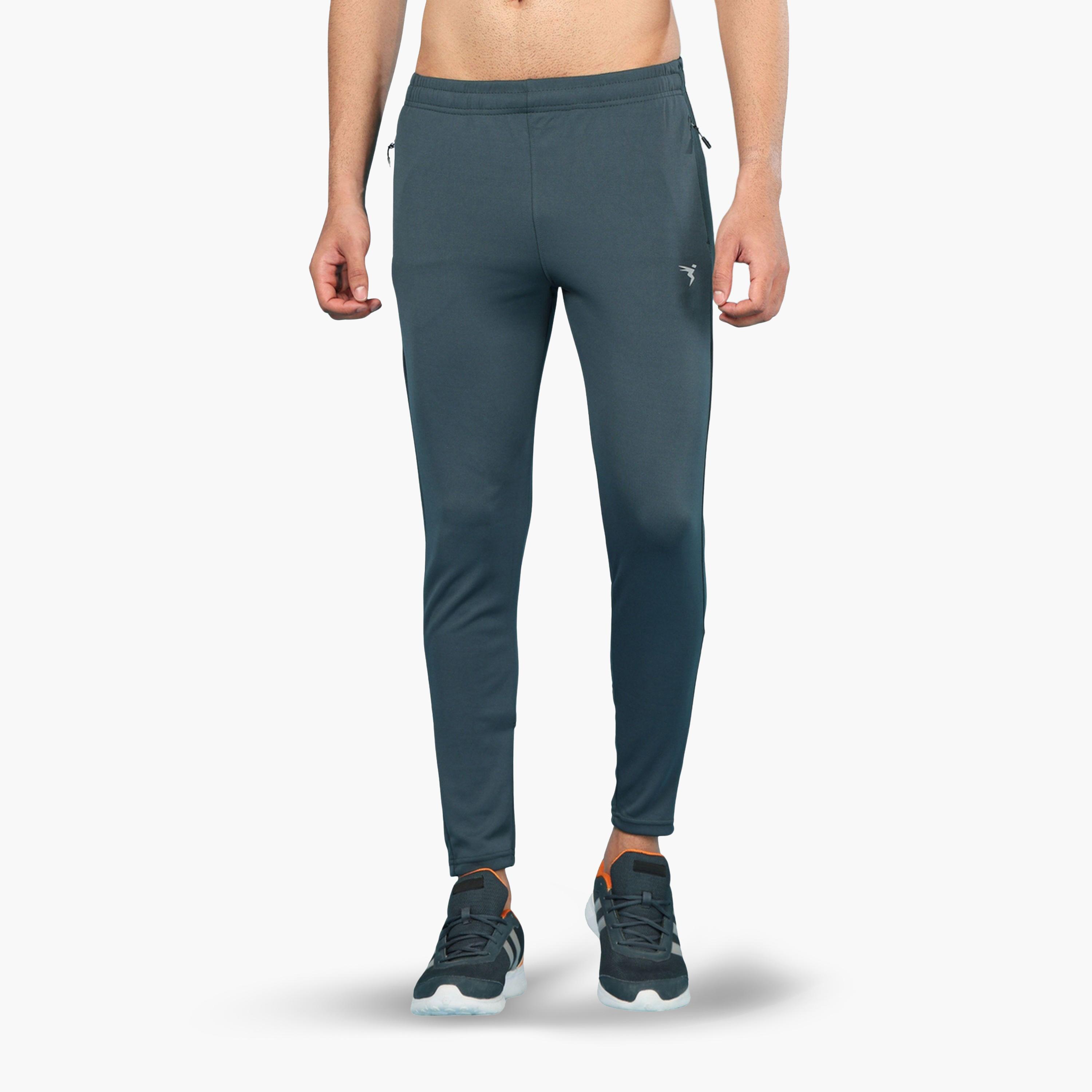 Technosport X Styli Men Solid Slim Fit Sports Track Pants with TECHNO DRY-men-clothing-sportswearandactivewear-bottoms-joggers-image-1