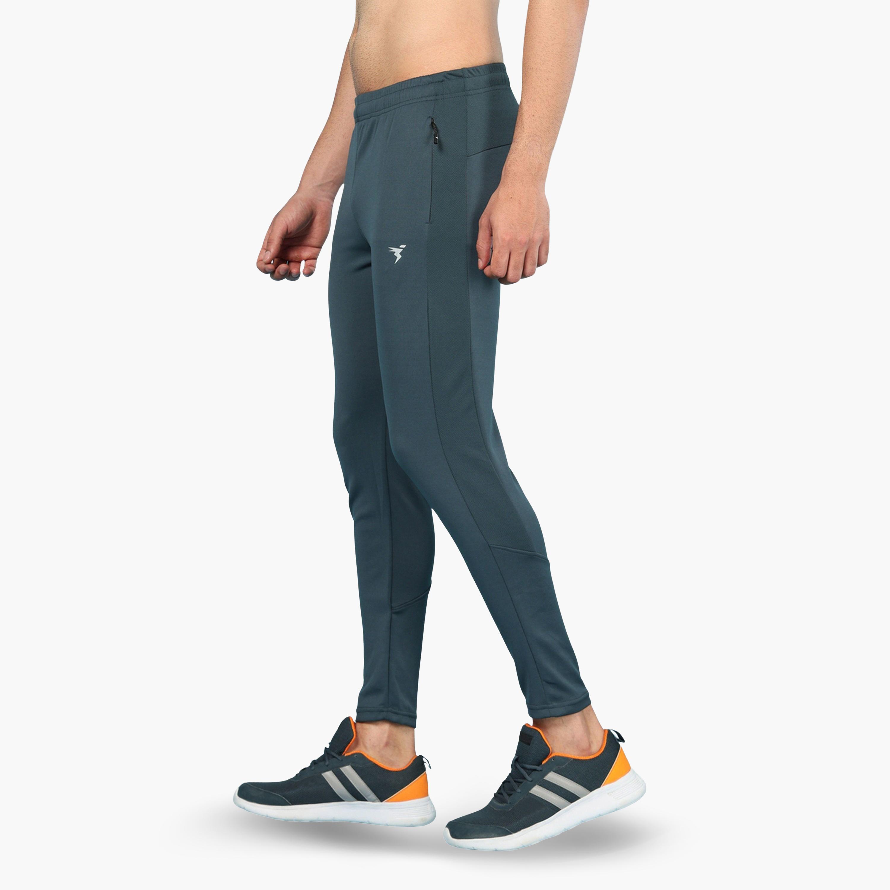 Technosport X Styli Men Solid Slim Fit Sports Track Pants with TECHNO DRY-men-clothing-sportswearandactivewear-bottoms-joggers-image-3