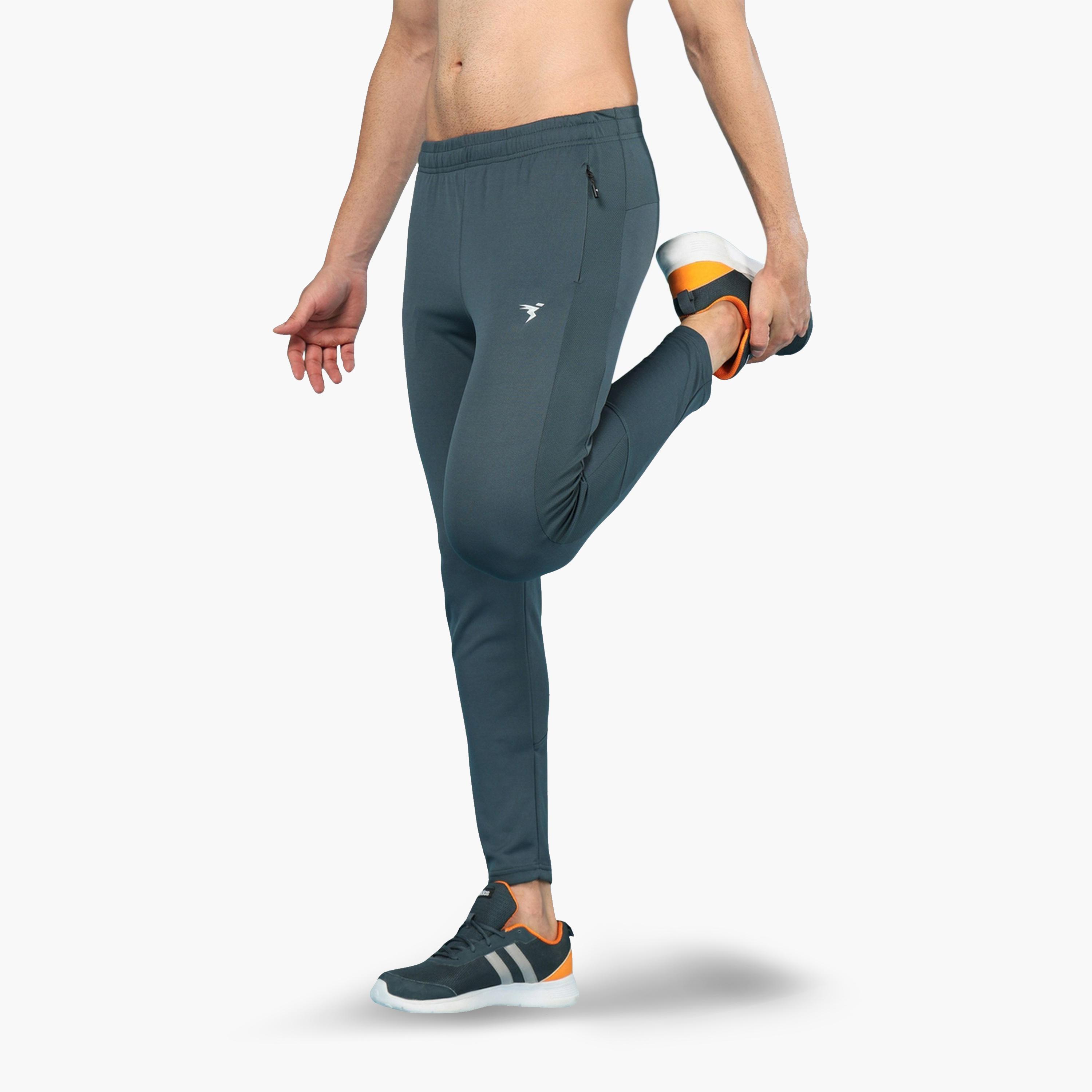 بنطال رياضي سادة بقصة ضيقة للرجال-men-clothing-sportswearandactivewear-bottoms-joggers-image-4