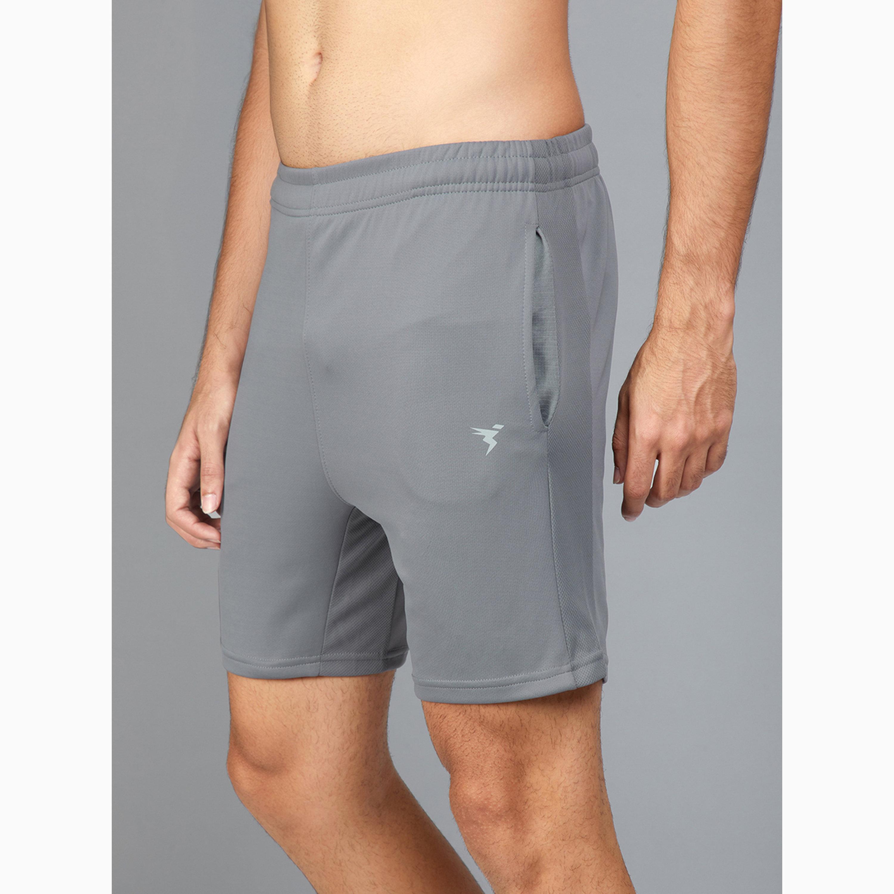 Technosport X Styli Men Solid Slim Fit Sports Shorts with TECHNO DRY-men-clothing-bottoms-shorts-image-3