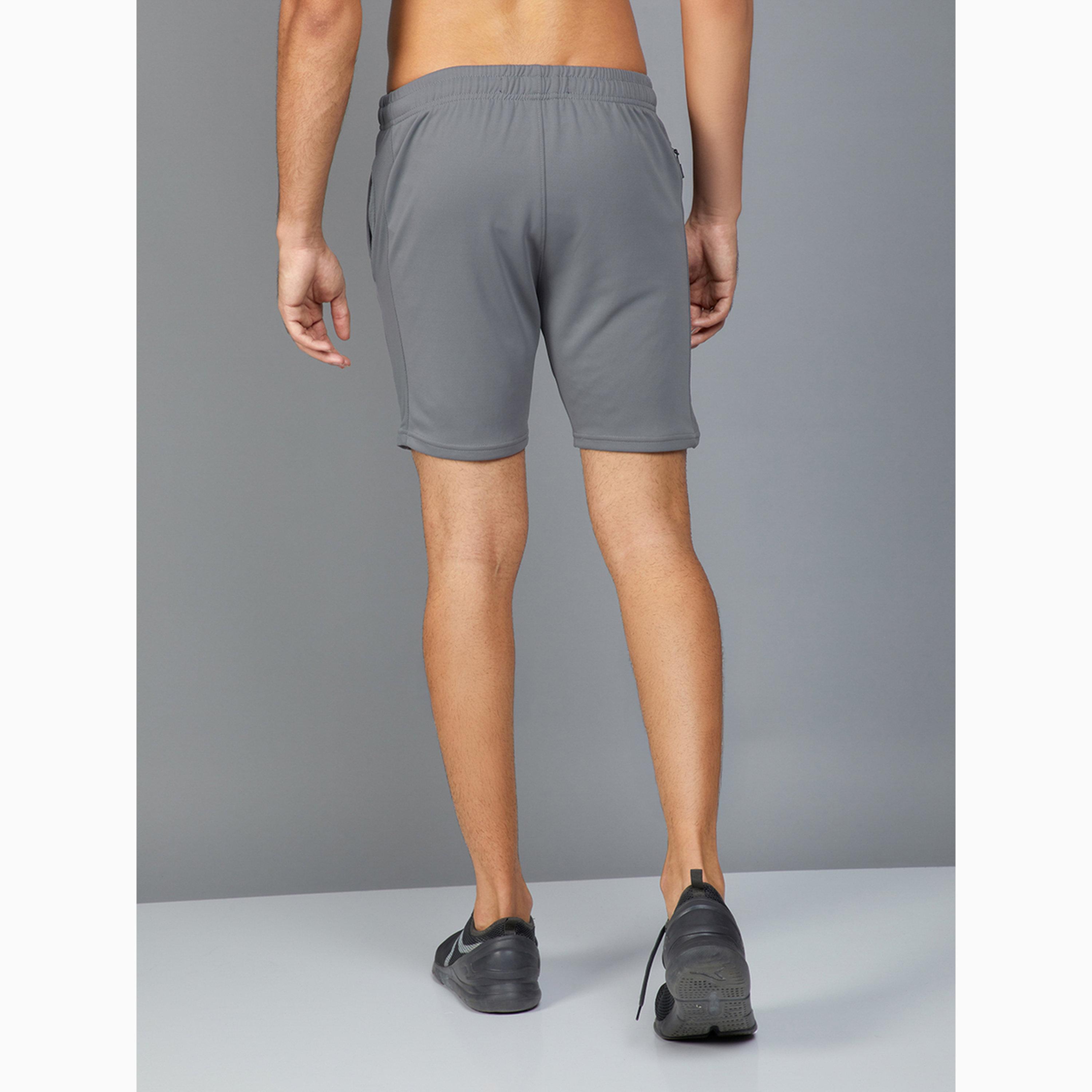 Technosport X Styli Men Solid Slim Fit Sports Shorts with TECHNO DRY-men-clothing-bottoms-shorts-image-5