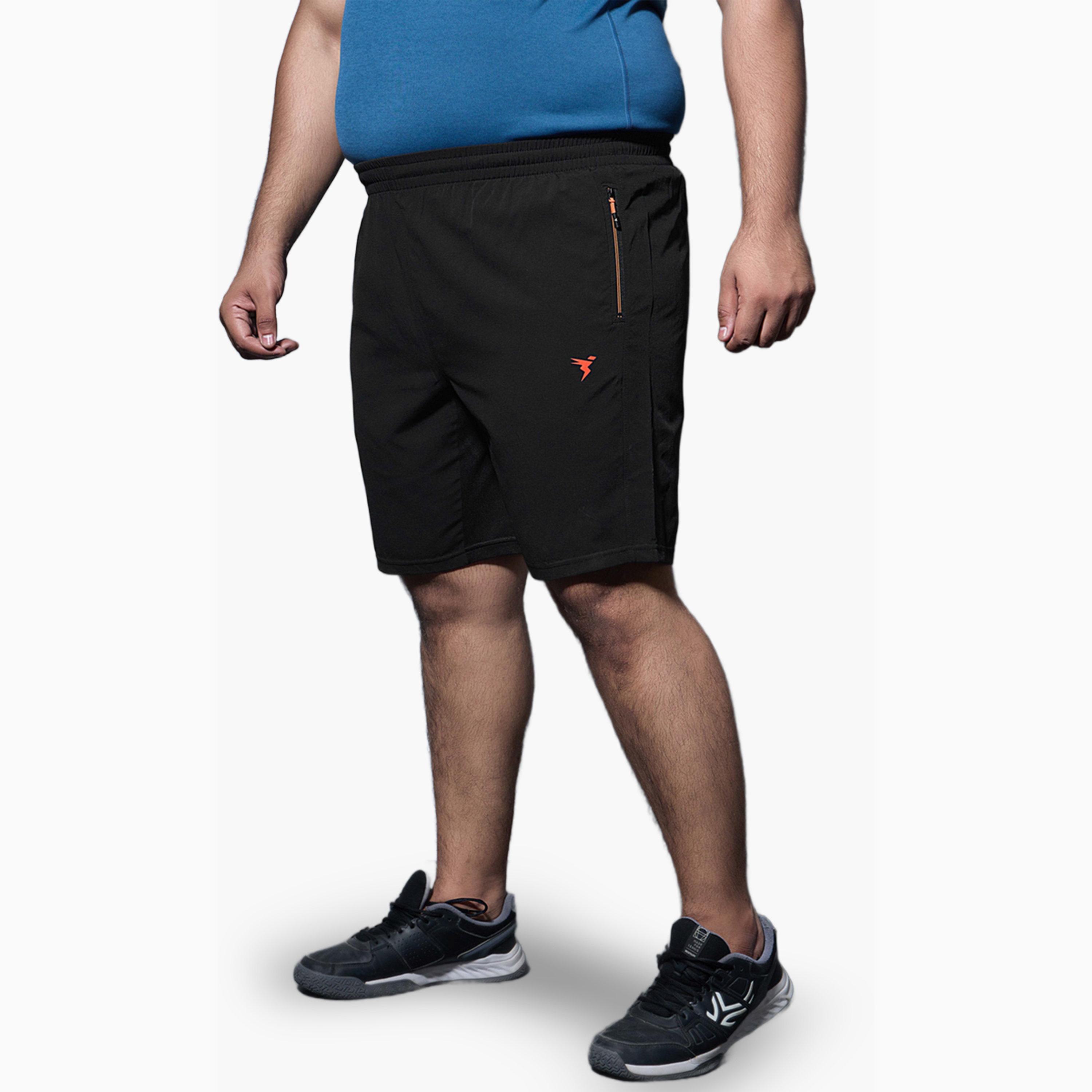 شورت رياضي سادة بقصة ضيقة للرجال مع تكنولايت-men-clothing-sportswearandactivewear-bottoms-shorts-image-3