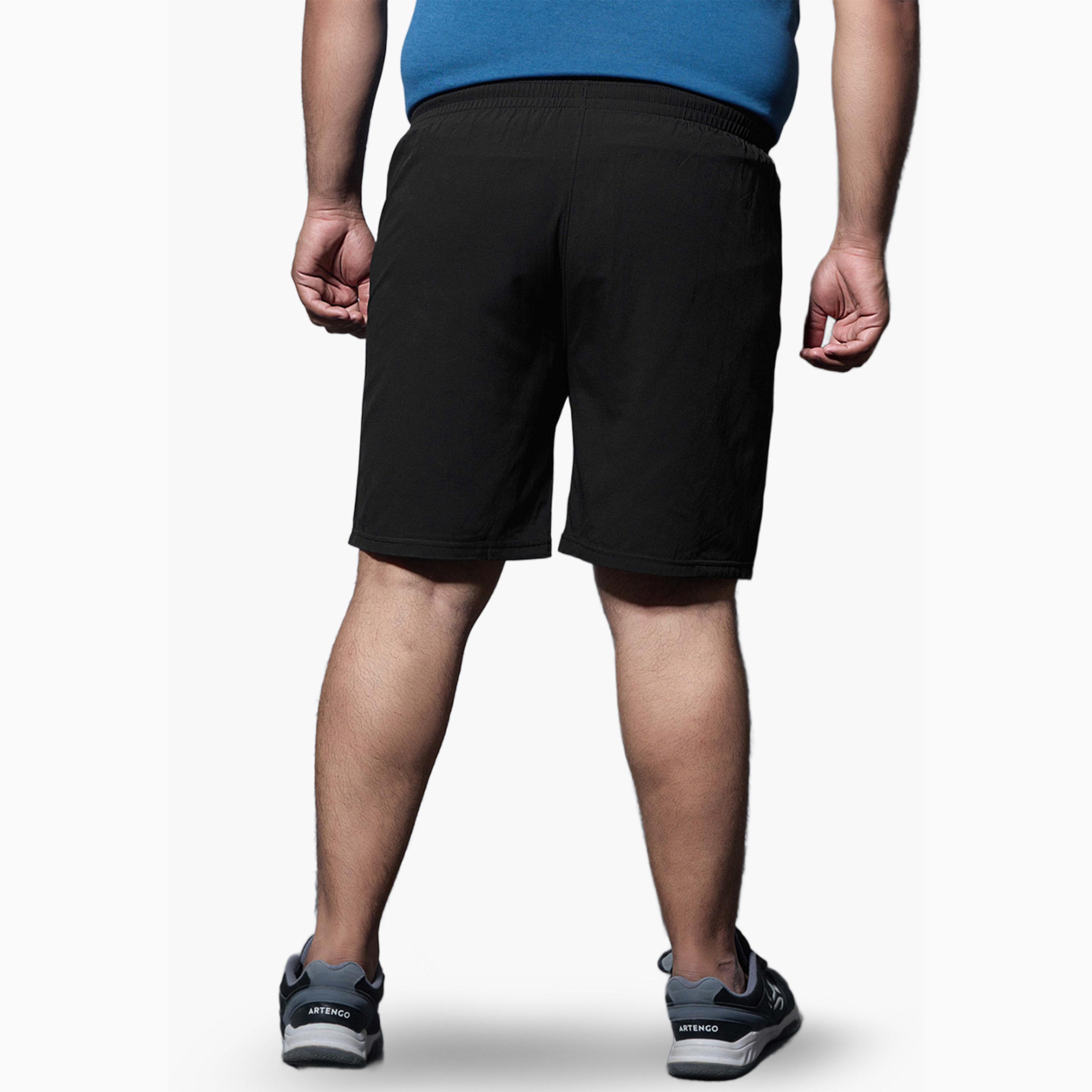 Technosport X Styli Men Solid Slim Fit Sports Shorts with TECHNOLITE-men-clothing-sportswearandactivewear-bottoms-shorts-image-4