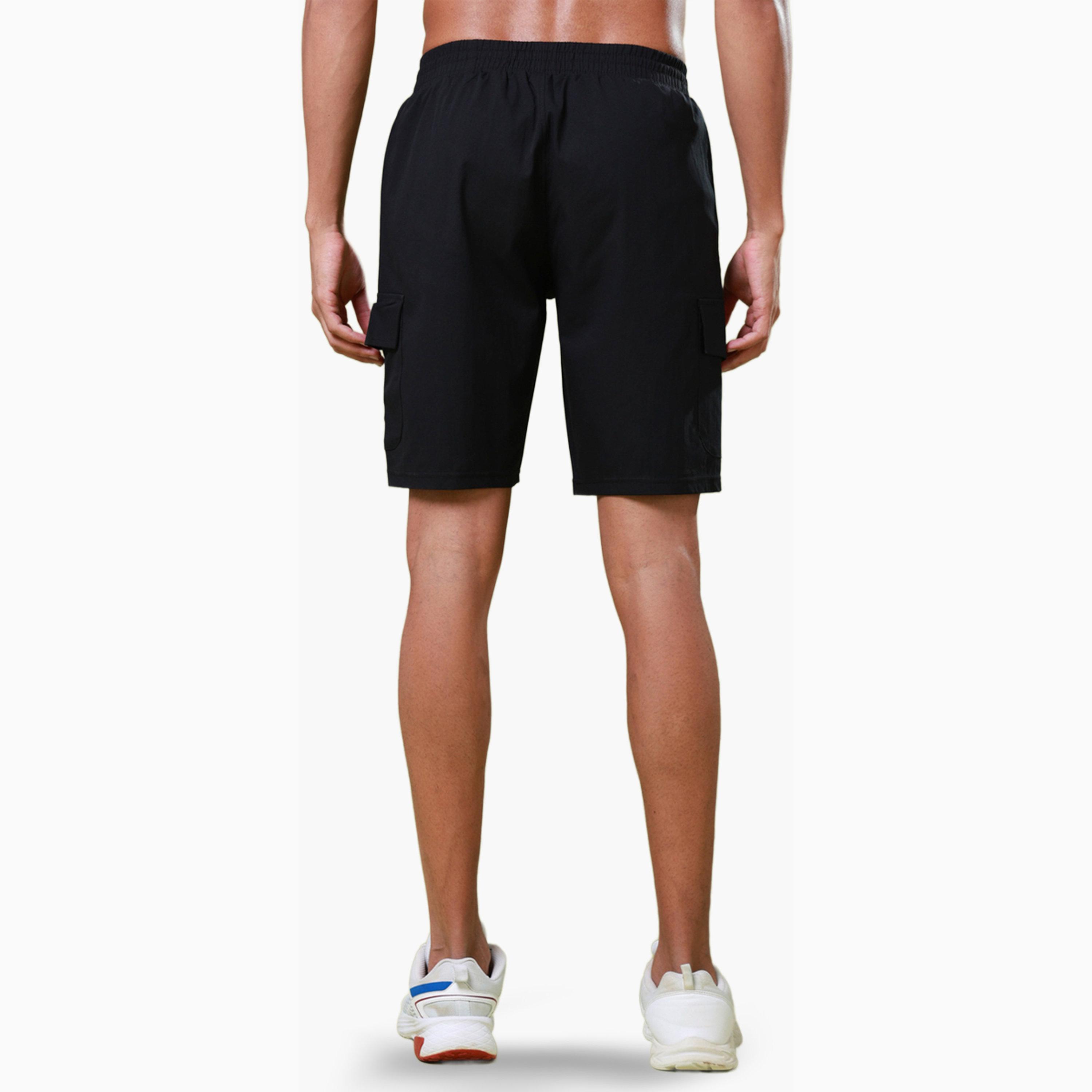 Technosport X Styli Men Solid Slim Fit Sports Shorts with TS FLEXI-men-clothing-sportswearandactivewear-bottoms-shorts-image-5
