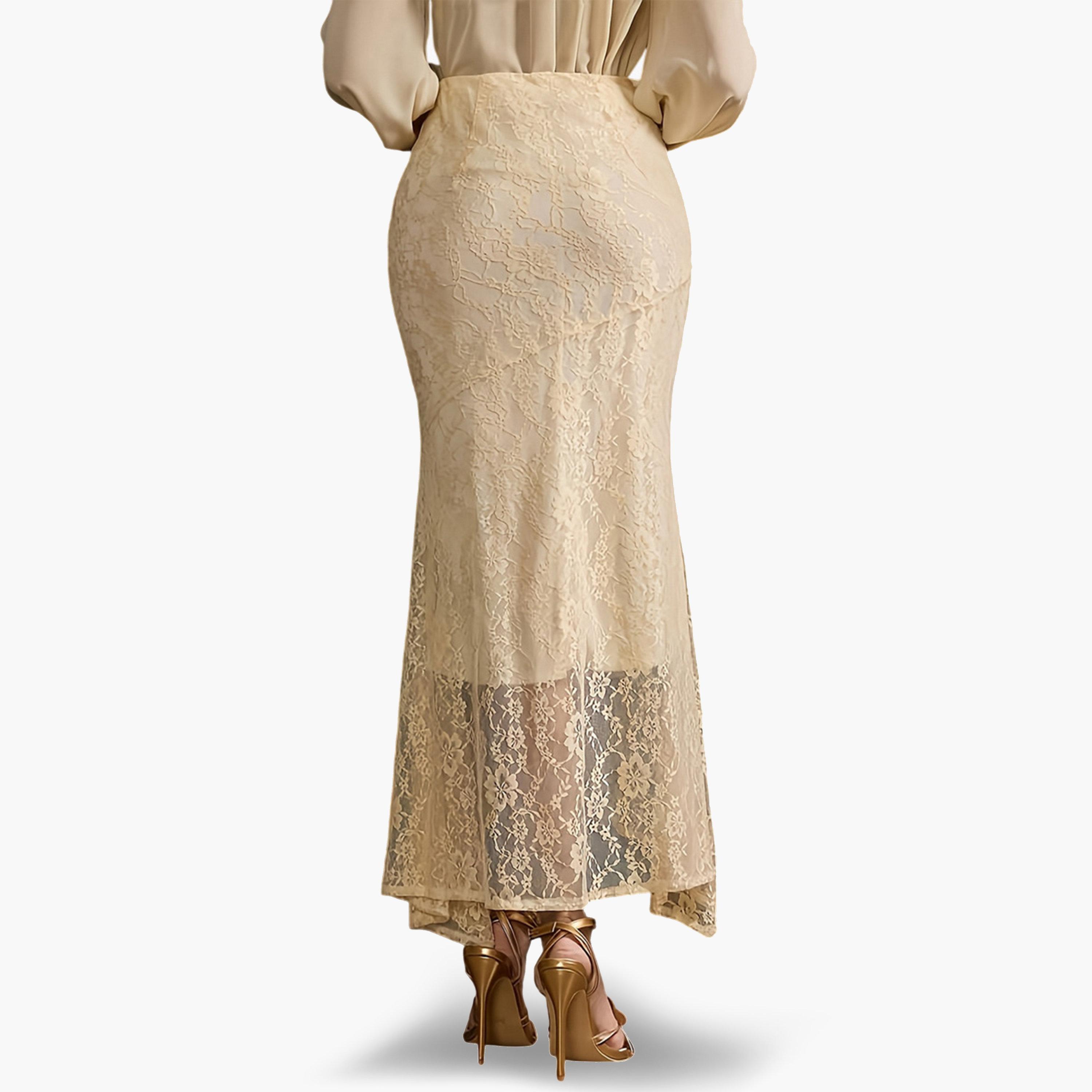 تنورة ميدي مطرزة بالدانتيل-women-clothing-bottoms-skirts-image-2