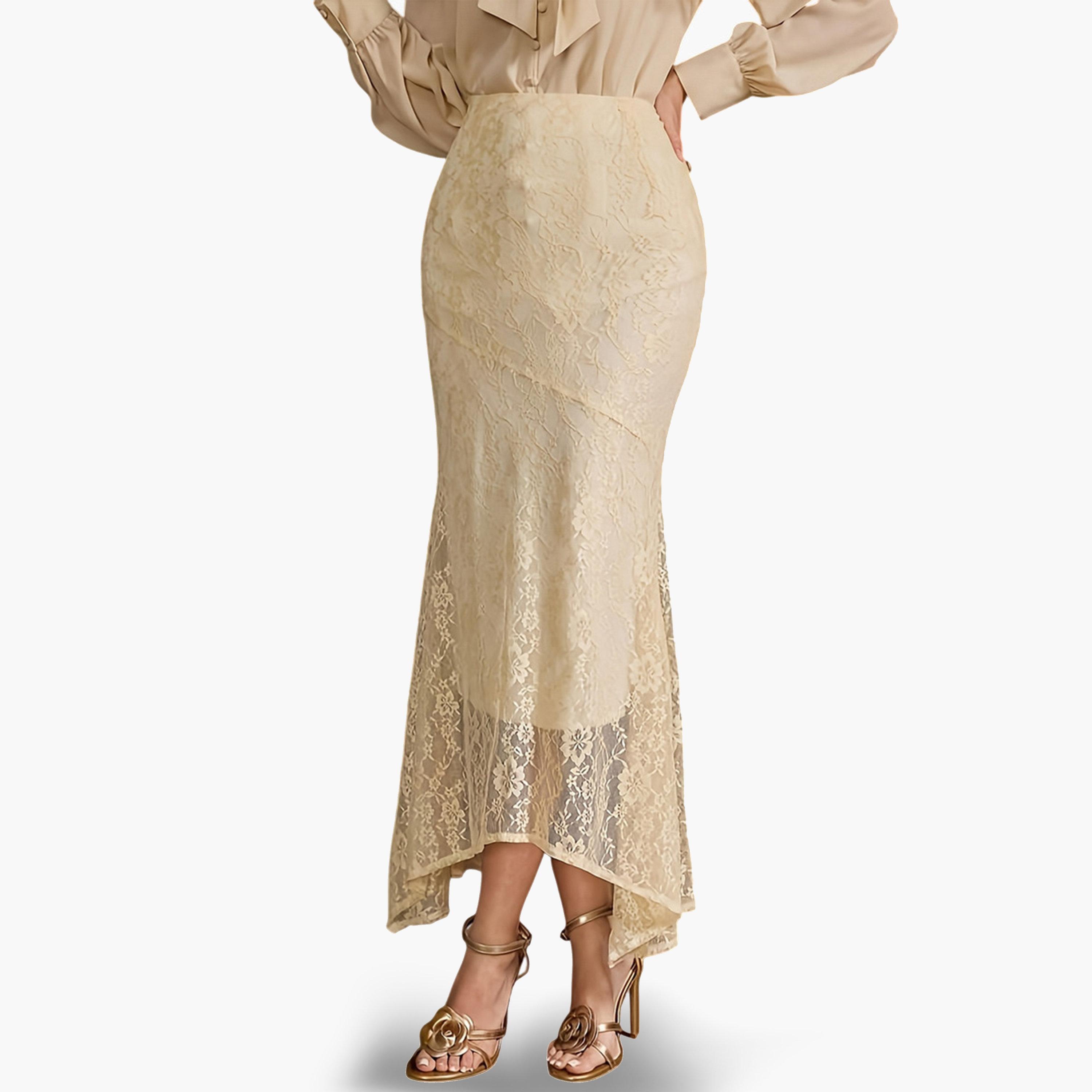 Take Two Yellow Lace Embroidered Midi Skirt-women-clothing-bottoms-skirts-image-4