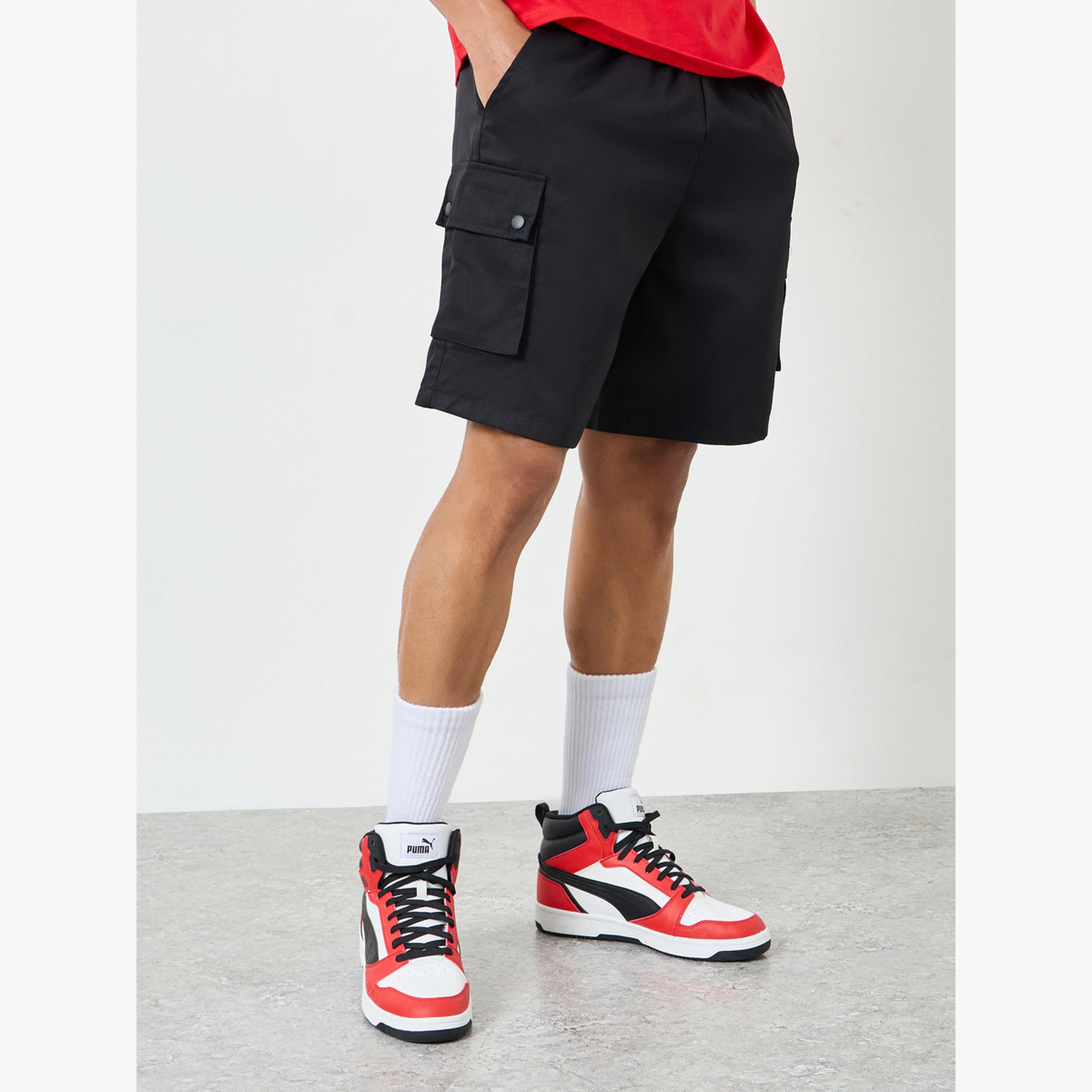 Take Two Men Black Solid Pocket Detail Shorts-men-clothing-swimandbeach-shorts-image-3